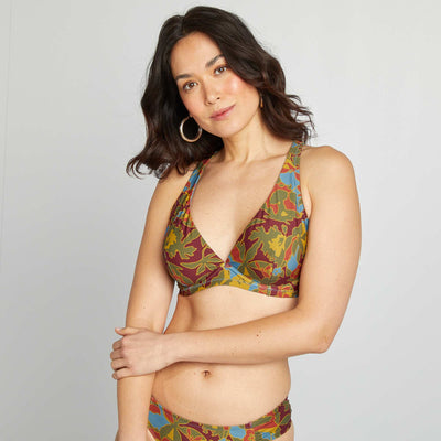 Bikini top for D & E cups BLUE