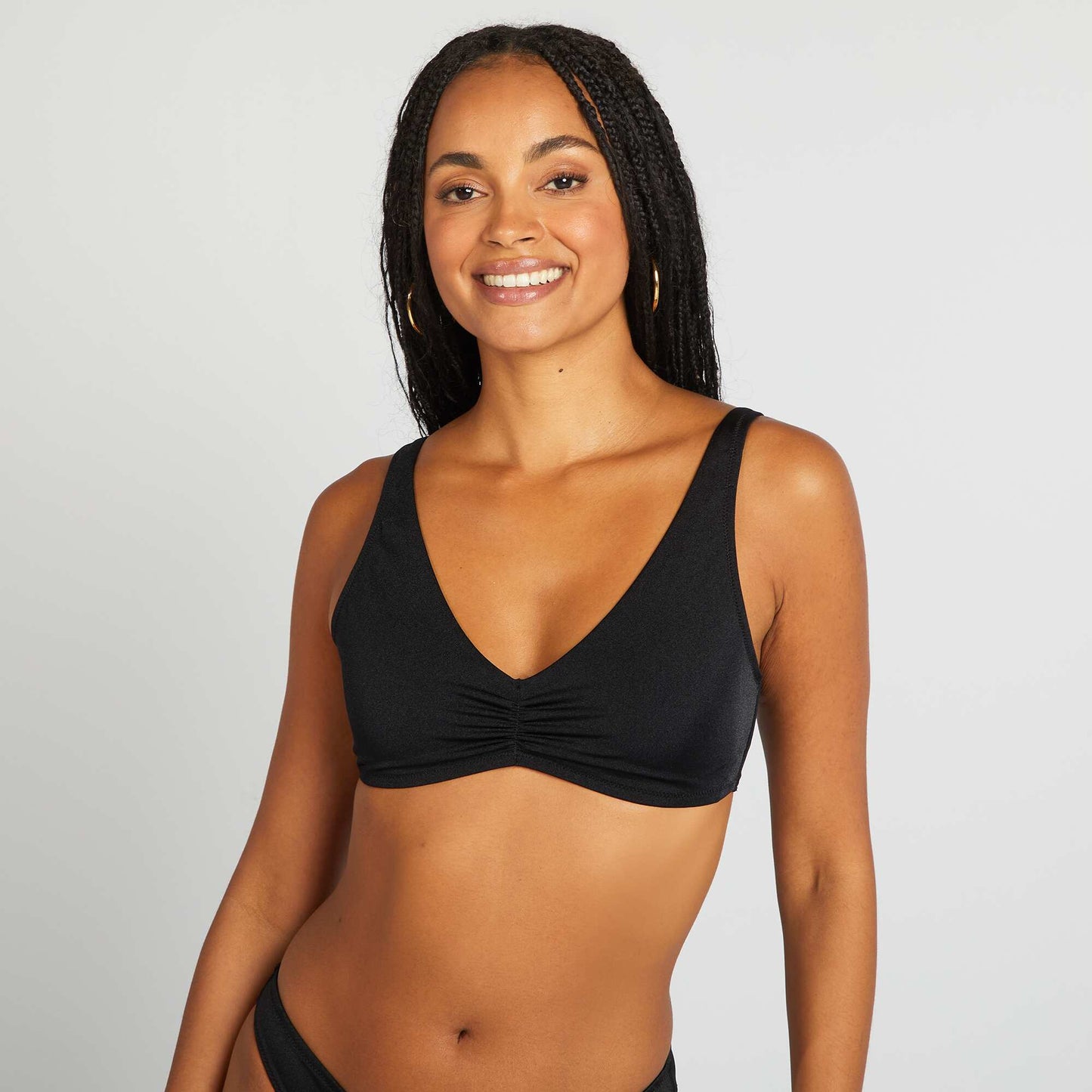 Sporty bikini top BLACK