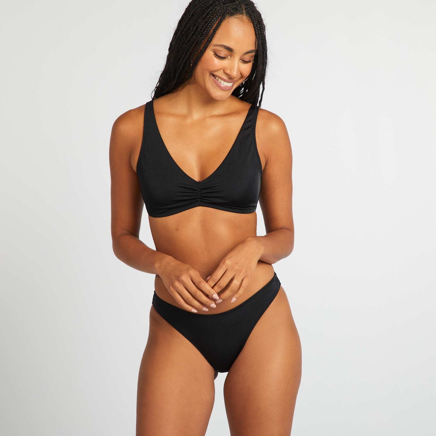 Sporty bikini top BLACK
