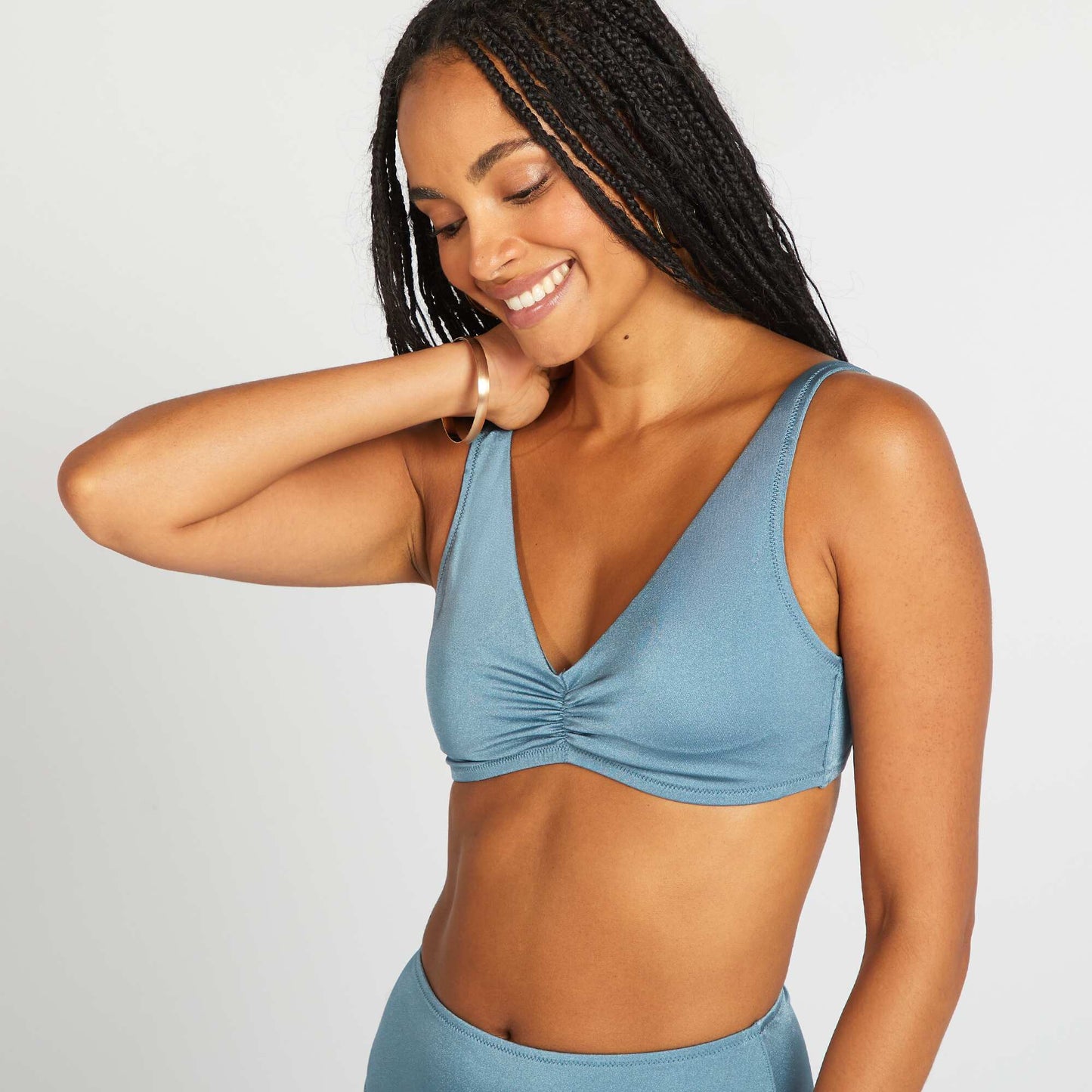 Sporty bikini top BLUE