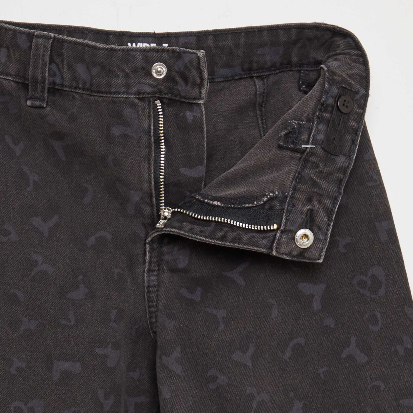 Leopard print wide-leg trousers GREY