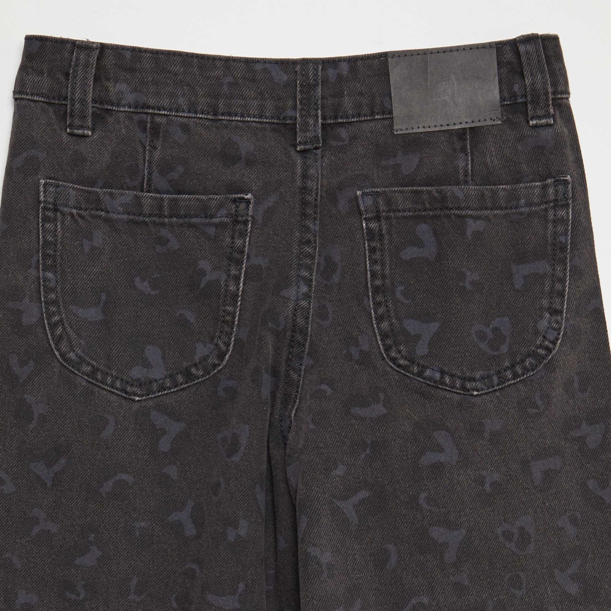 Leopard print wide-leg trousers GREY