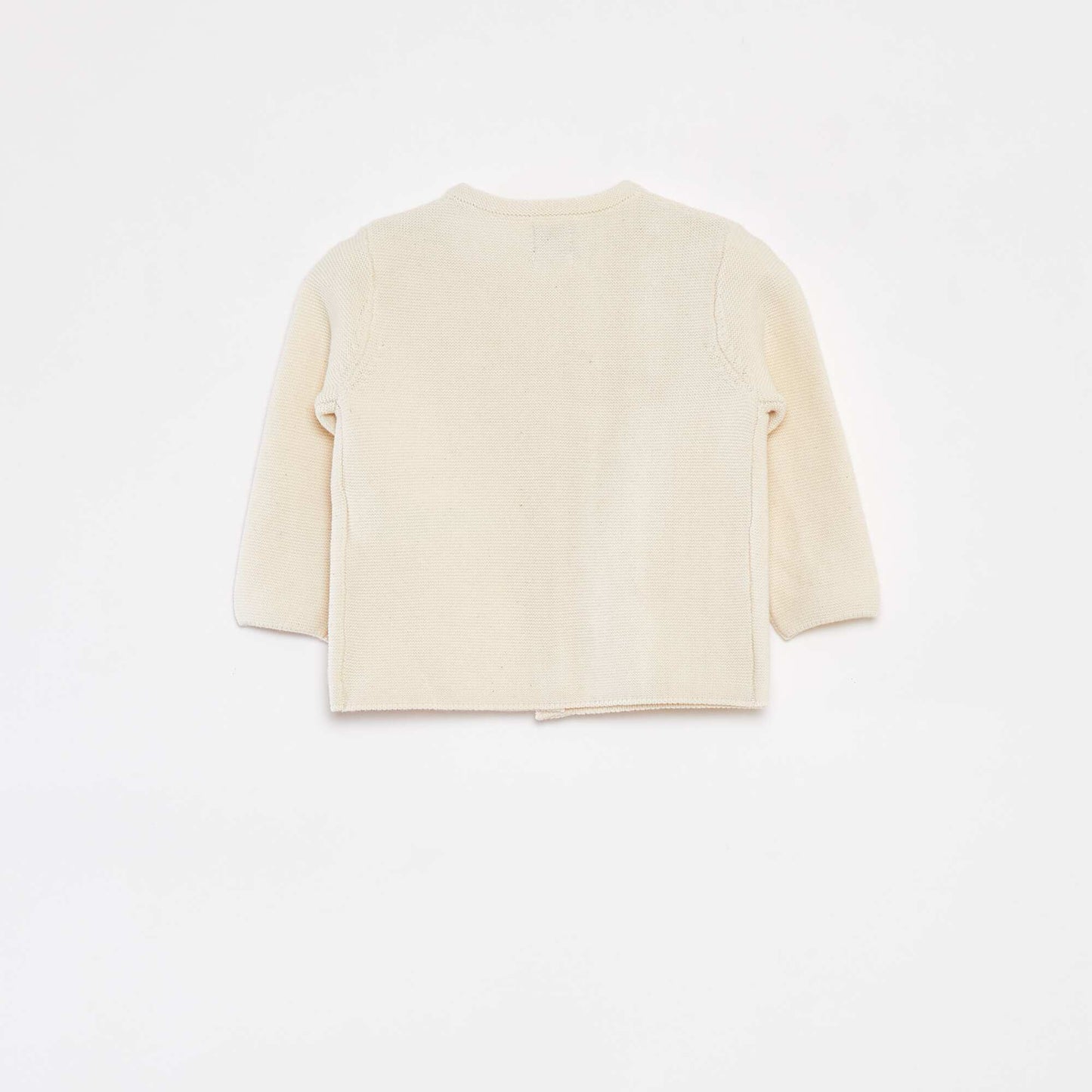 Knitted cardigan with button fastening WHITE