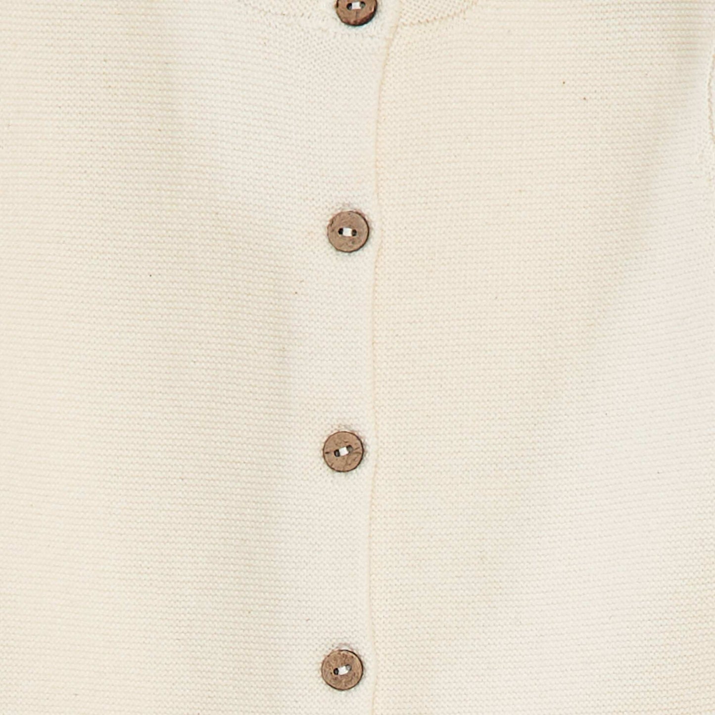 Knitted cardigan with button fastening WHITE