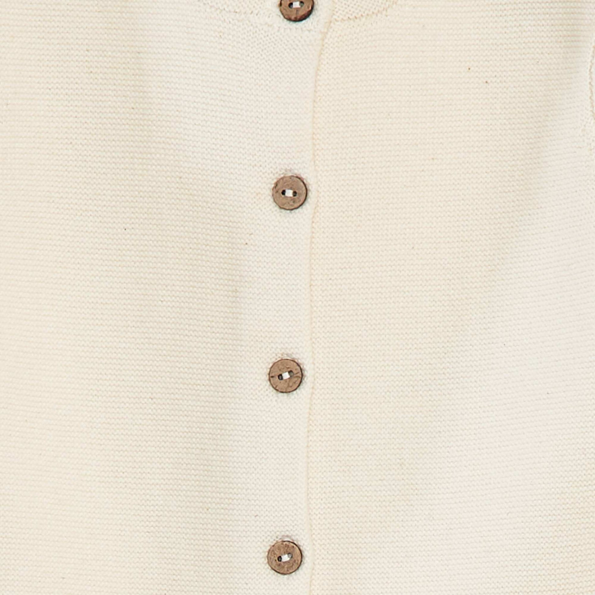 Knitted cardigan with button fastening WHITE