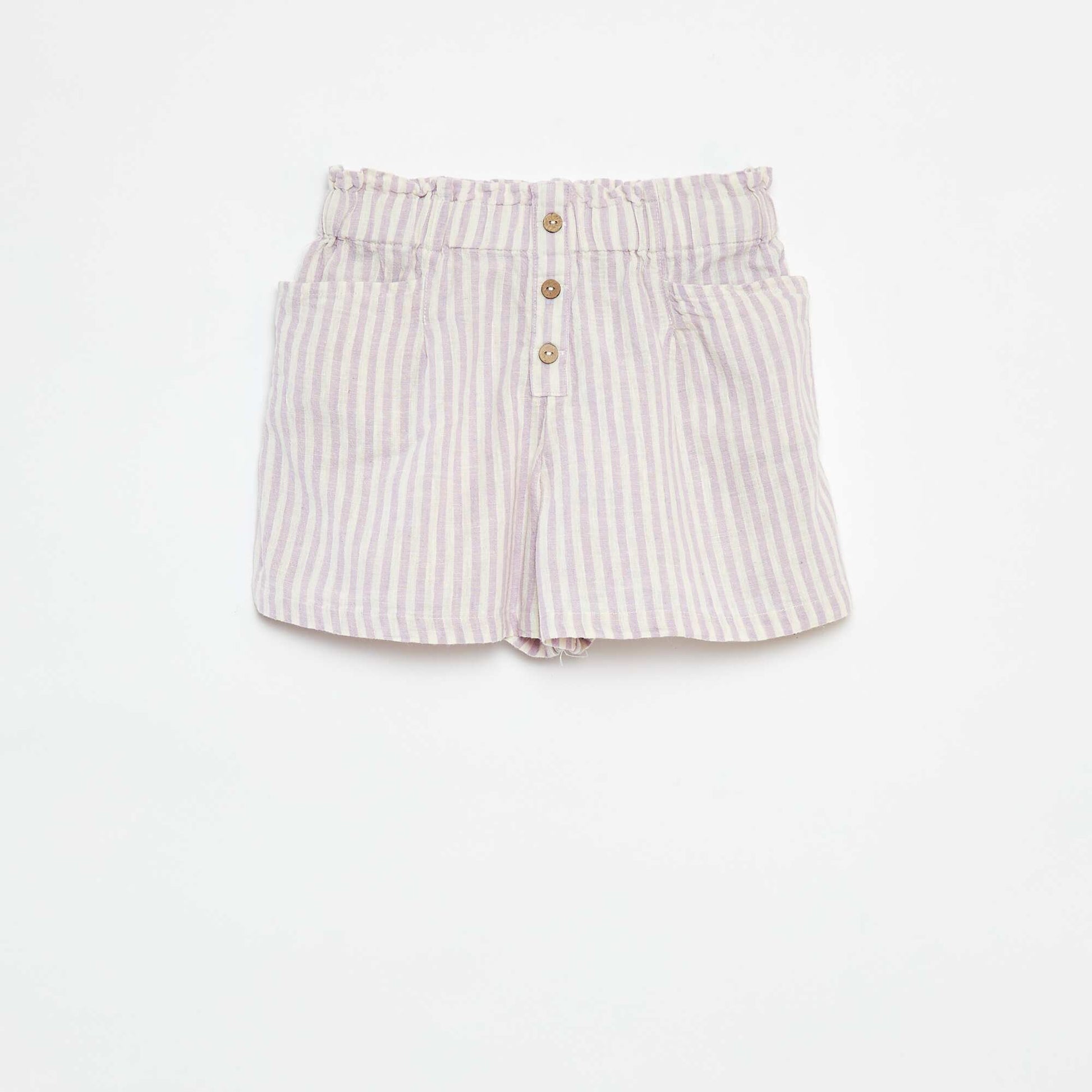 Striped flowing shorts PURPLE