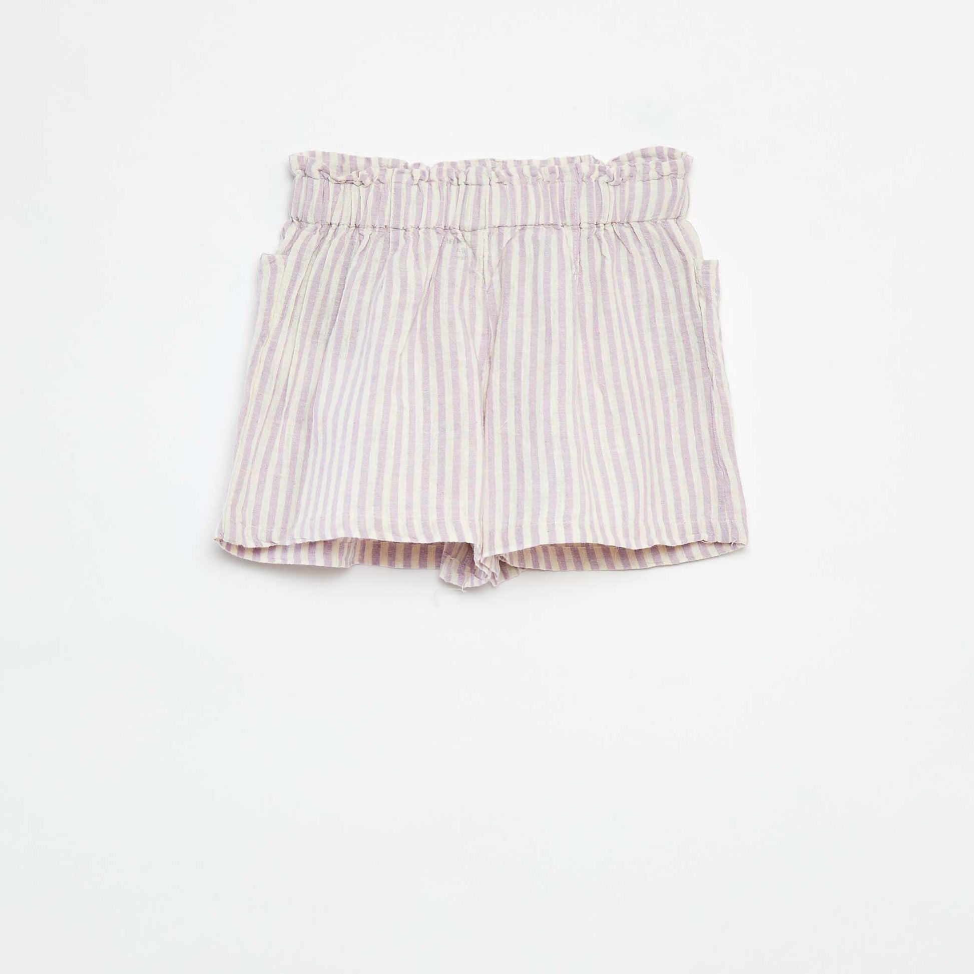 Striped flowing shorts PURPLE