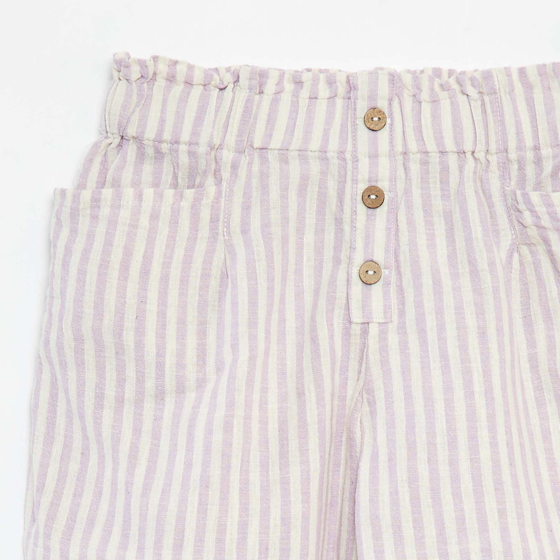 Striped flowing shorts PURPLE