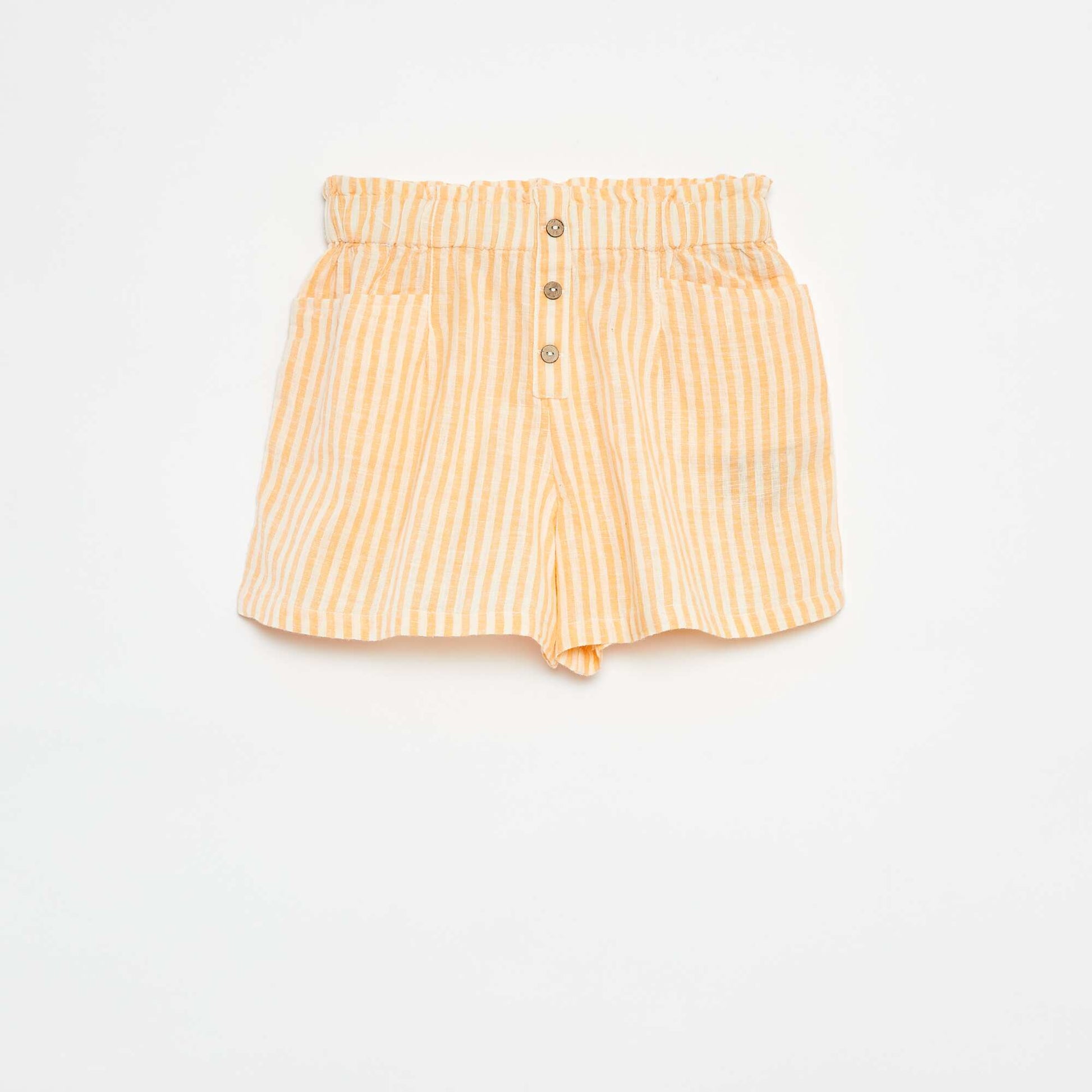 Striped flowing shorts ORANGE