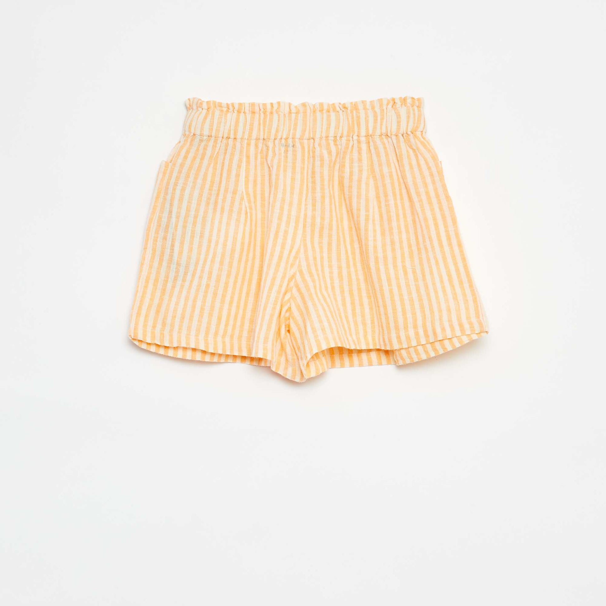 Striped flowing shorts ORANGE