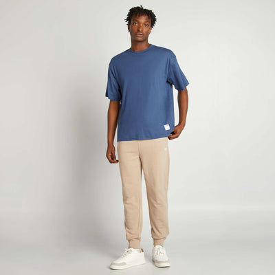 Sweatshirt fabric joggers BEIGE