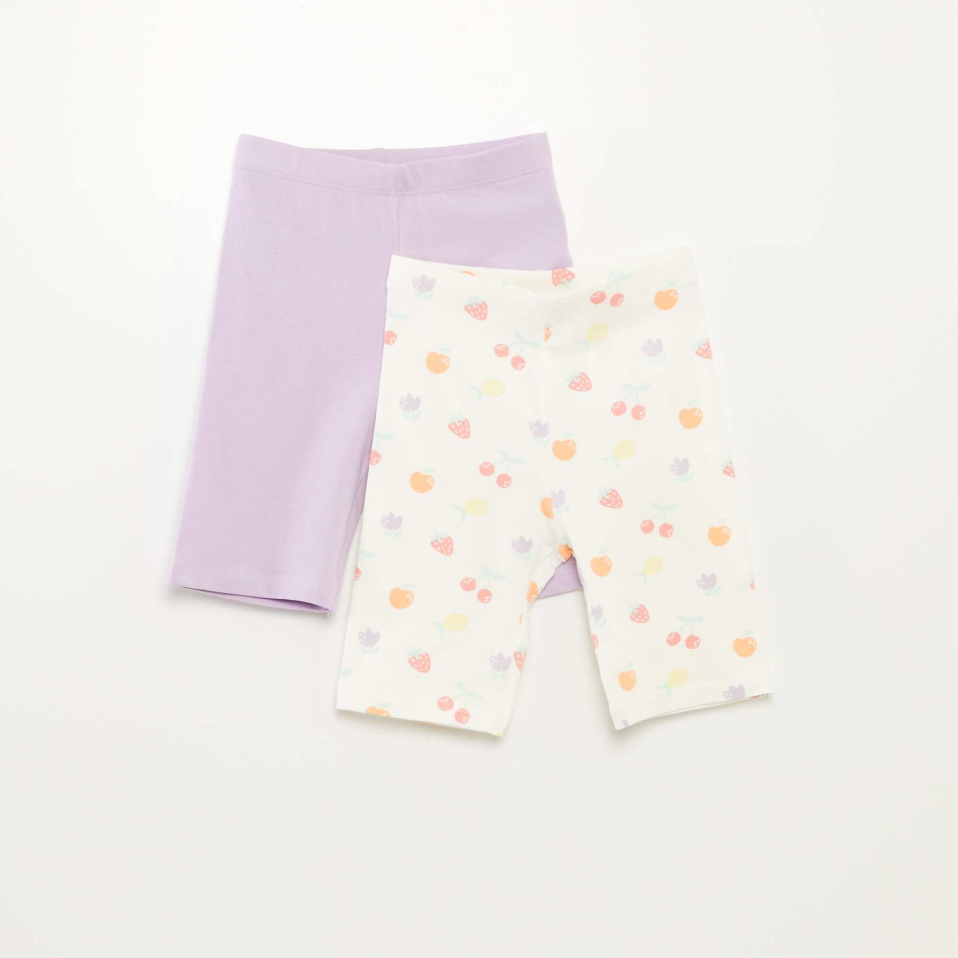 Pack of 2 pairs of cycling shorts WHITE