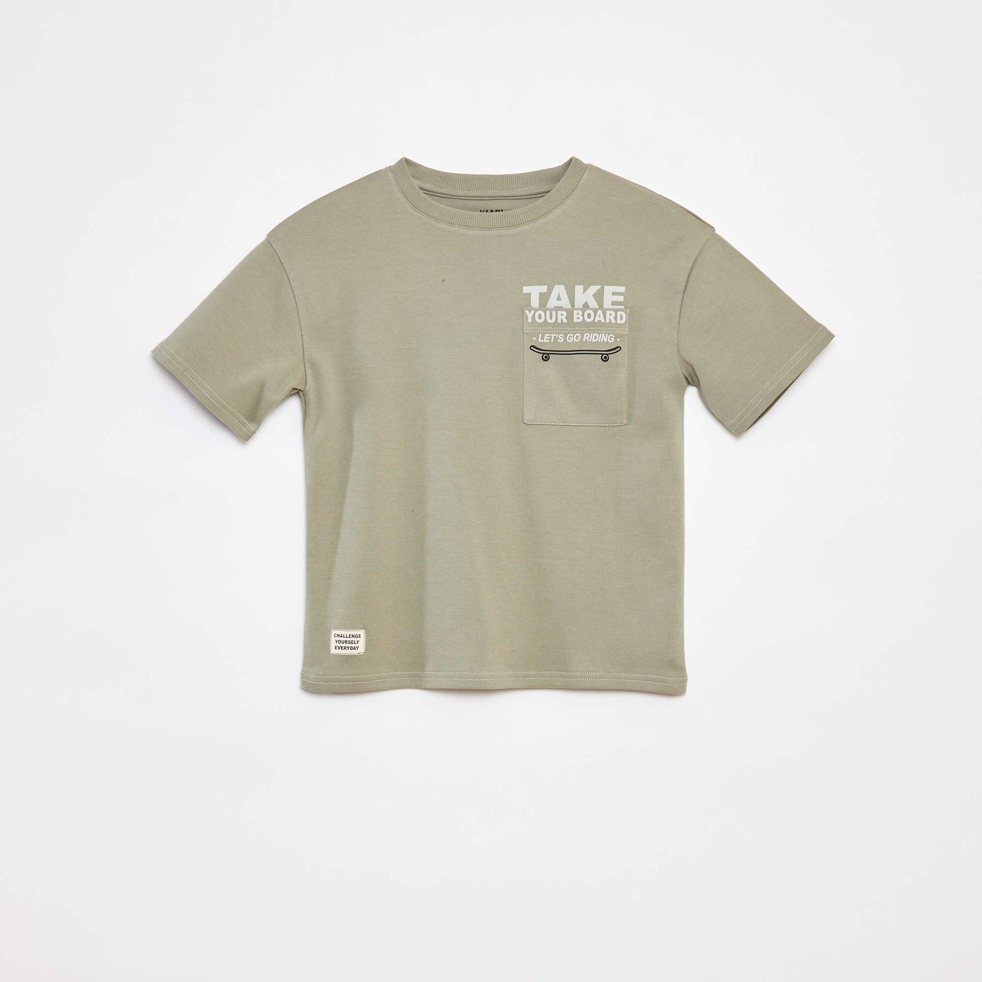 T-shirt with printed pocket - cradle to cradle GREEN