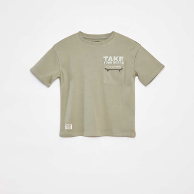T-shirt with printed pocket - cradle to cradle GREEN