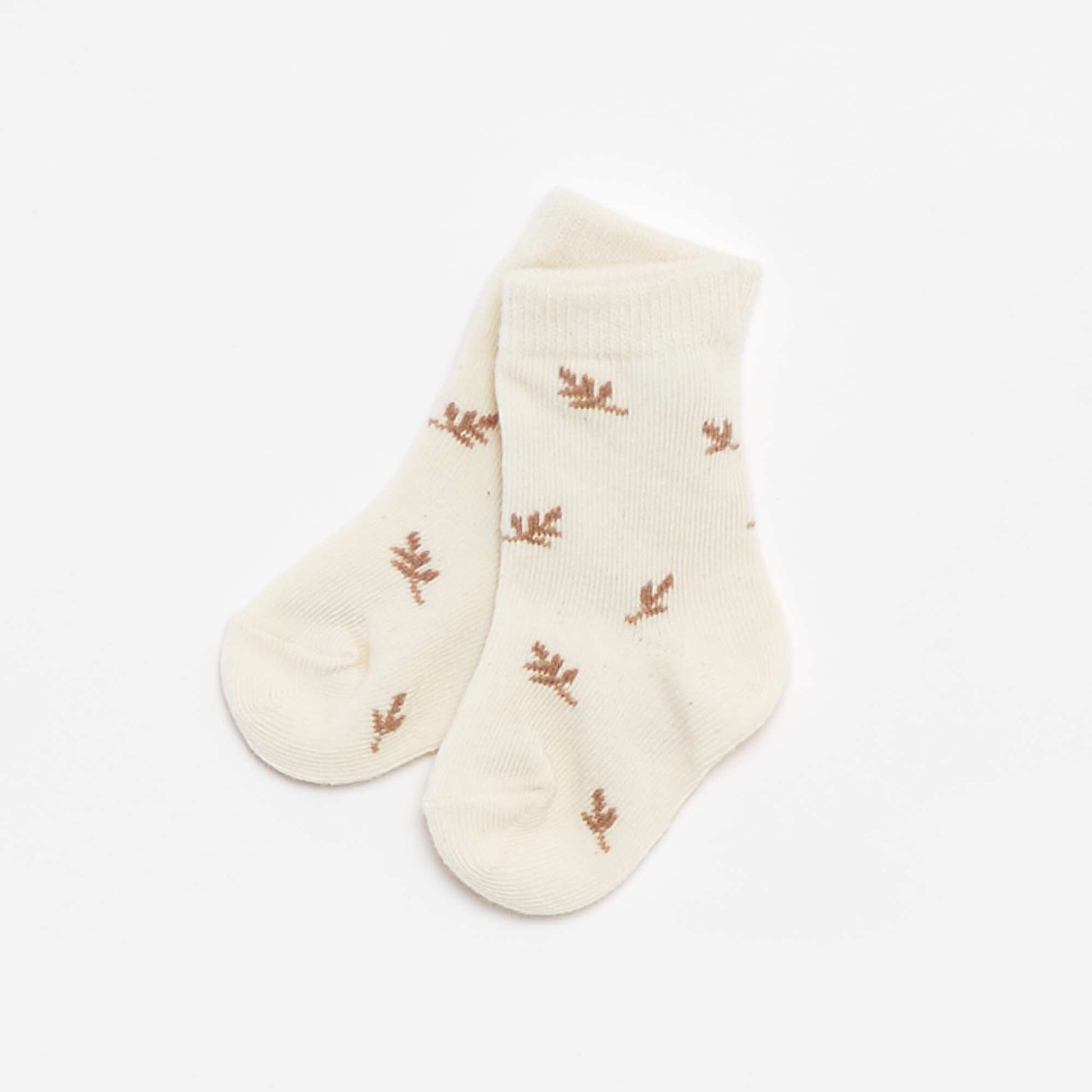 Pack of ribbed leggings and socks - 2-piece set BEIGE