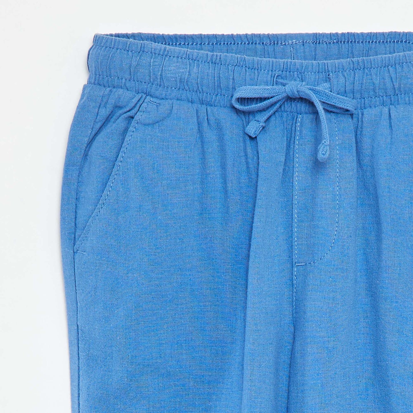 Regular linen trousers BLUE