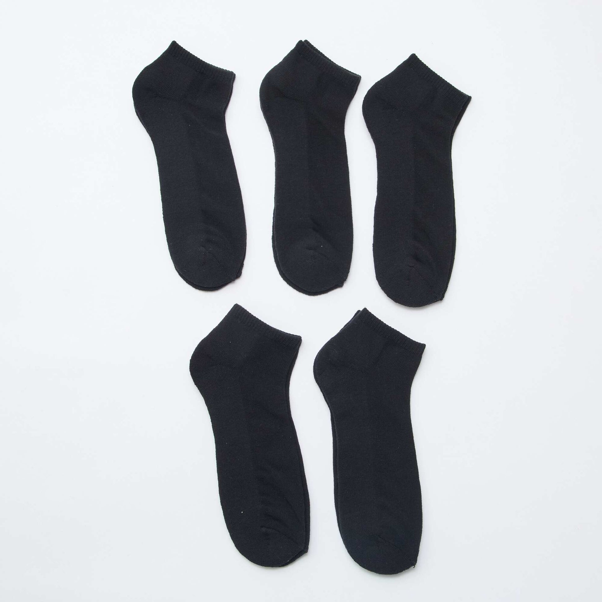 Pack of 5 invisible socks BLACK