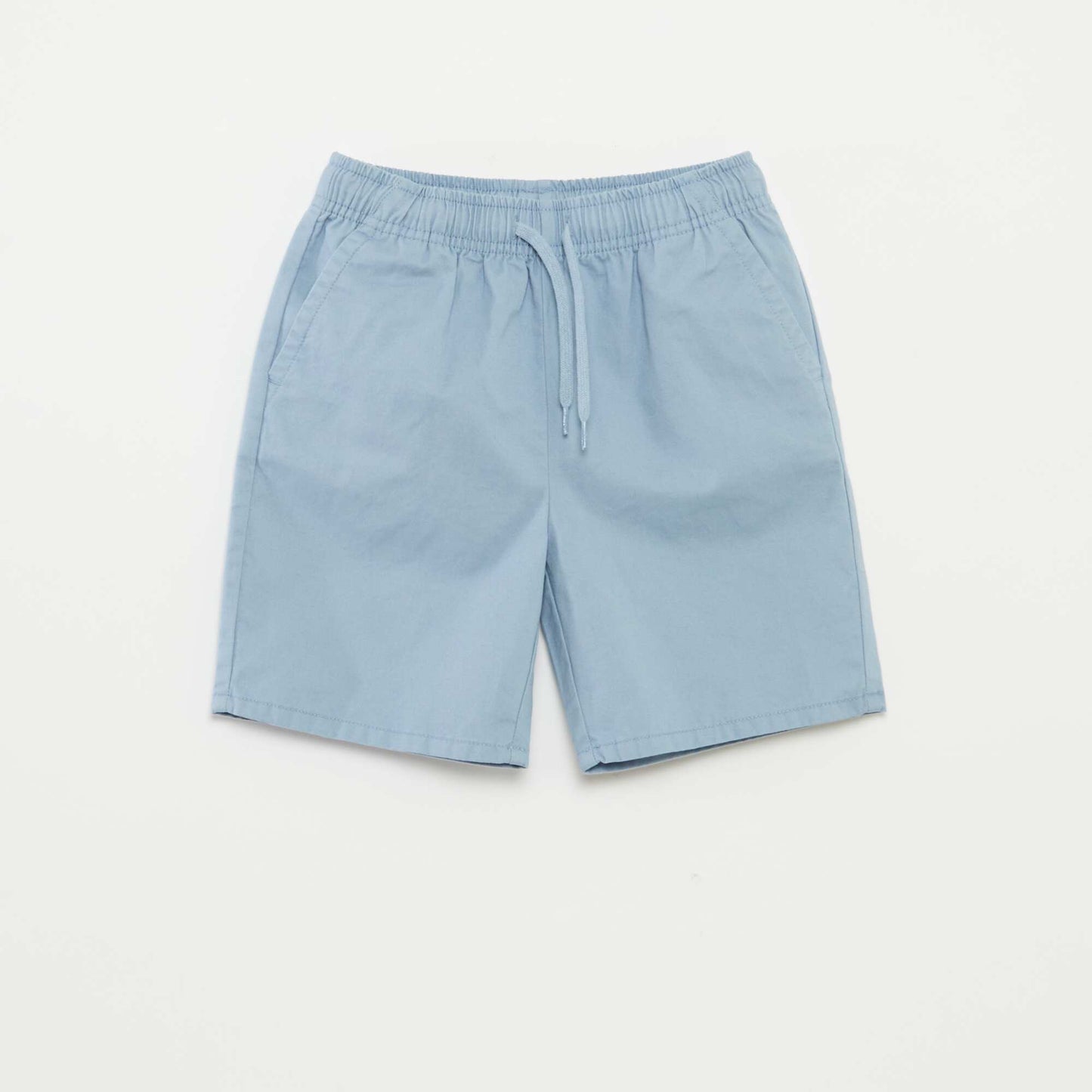 Plain chino-style Bermuda shorts BLUE