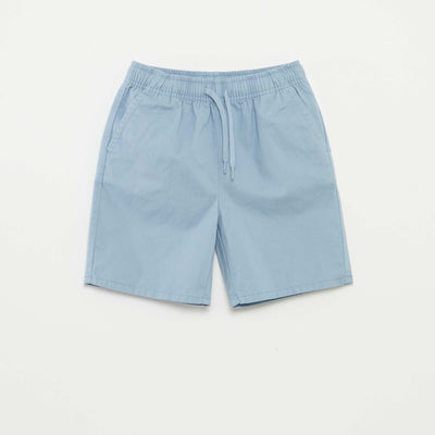 Plain chino-style Bermuda shorts BLUE