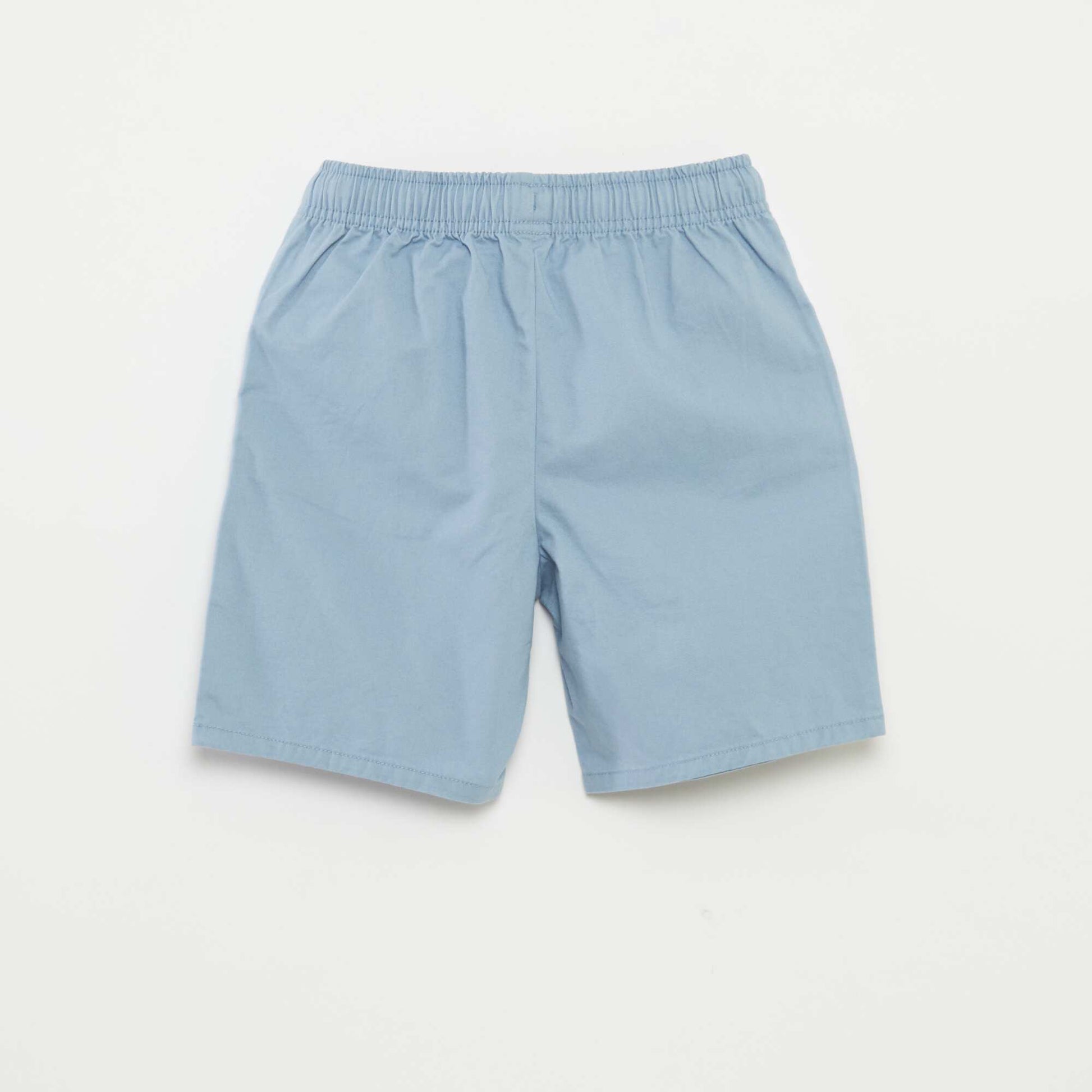 Plain chino-style Bermuda shorts BLUE