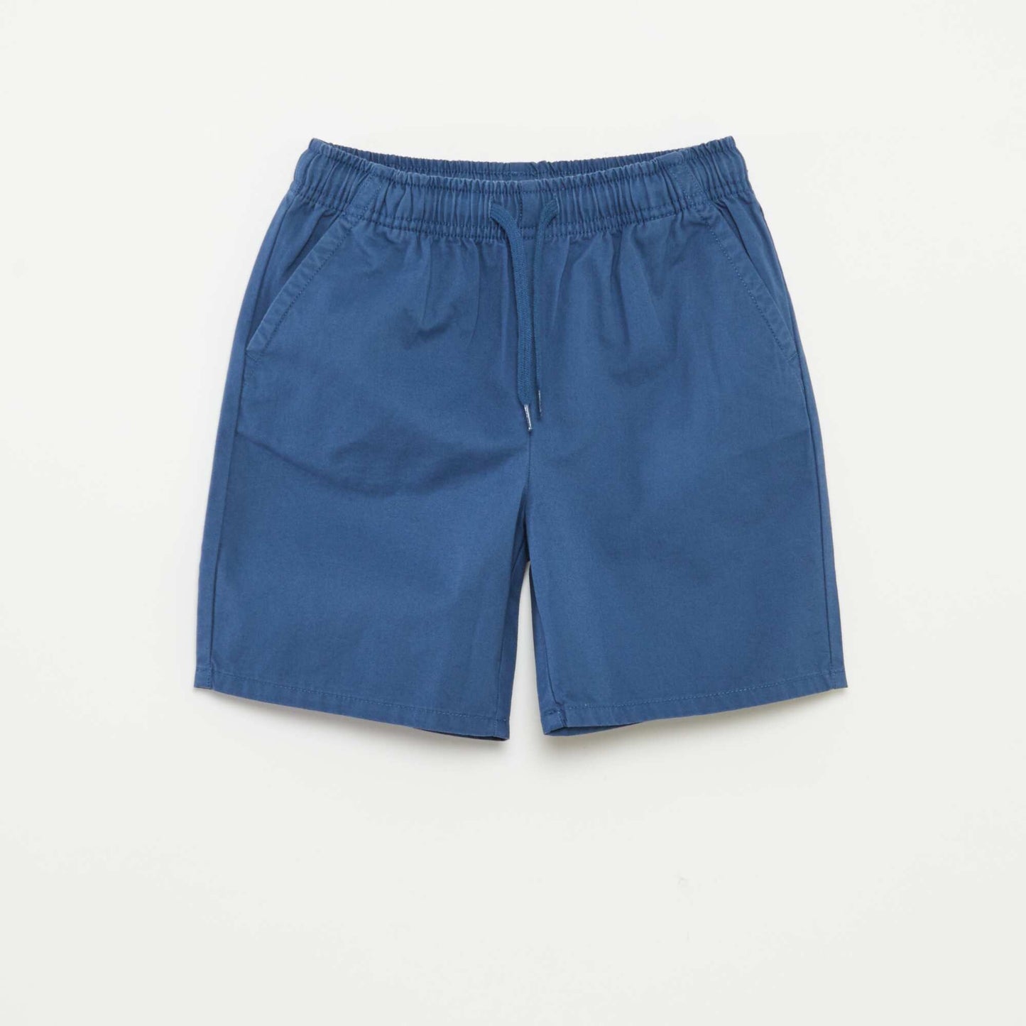 Plain chino-style Bermuda shorts BLUE
