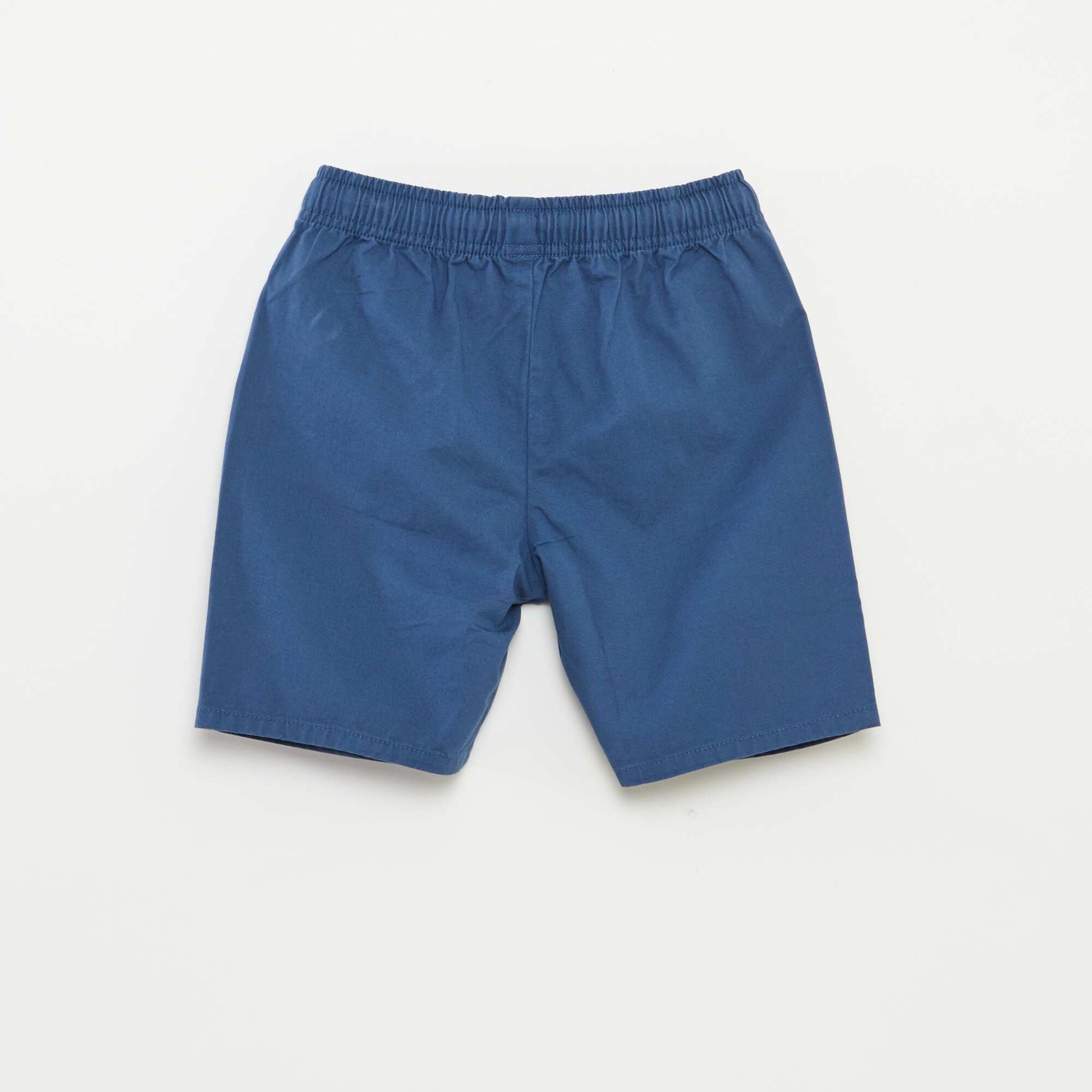 Plain chino-style Bermuda shorts BLUE