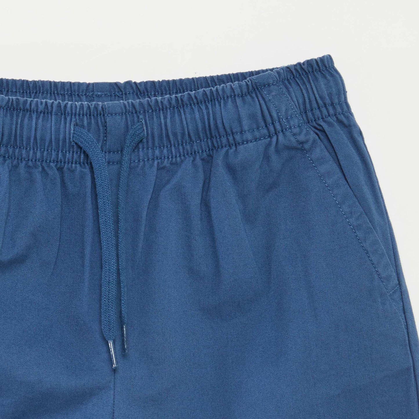 Plain chino-style Bermuda shorts BLUE