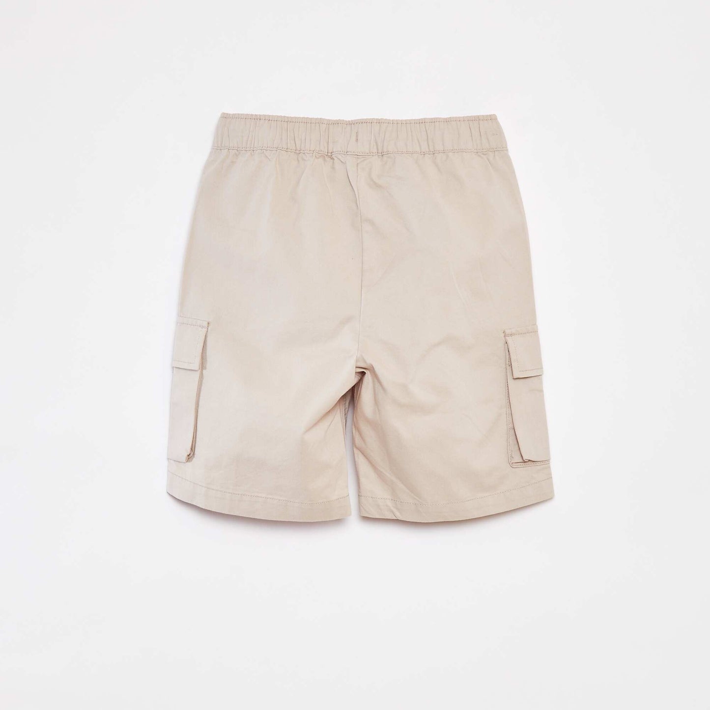 Plain Bermuda shorts with flap pockets BEIGE