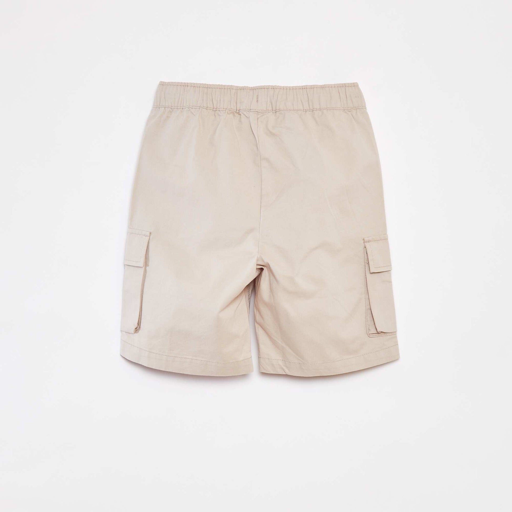 Plain Bermuda shorts with flap pockets BEIGE