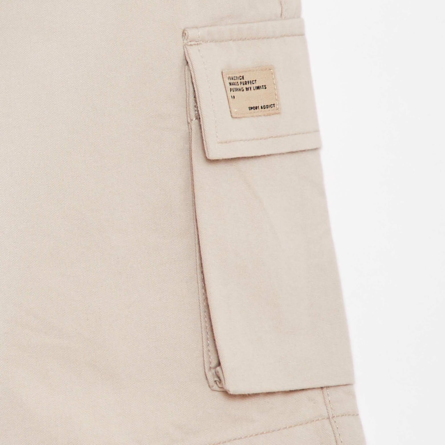 Plain Bermuda shorts with flap pockets BEIGE