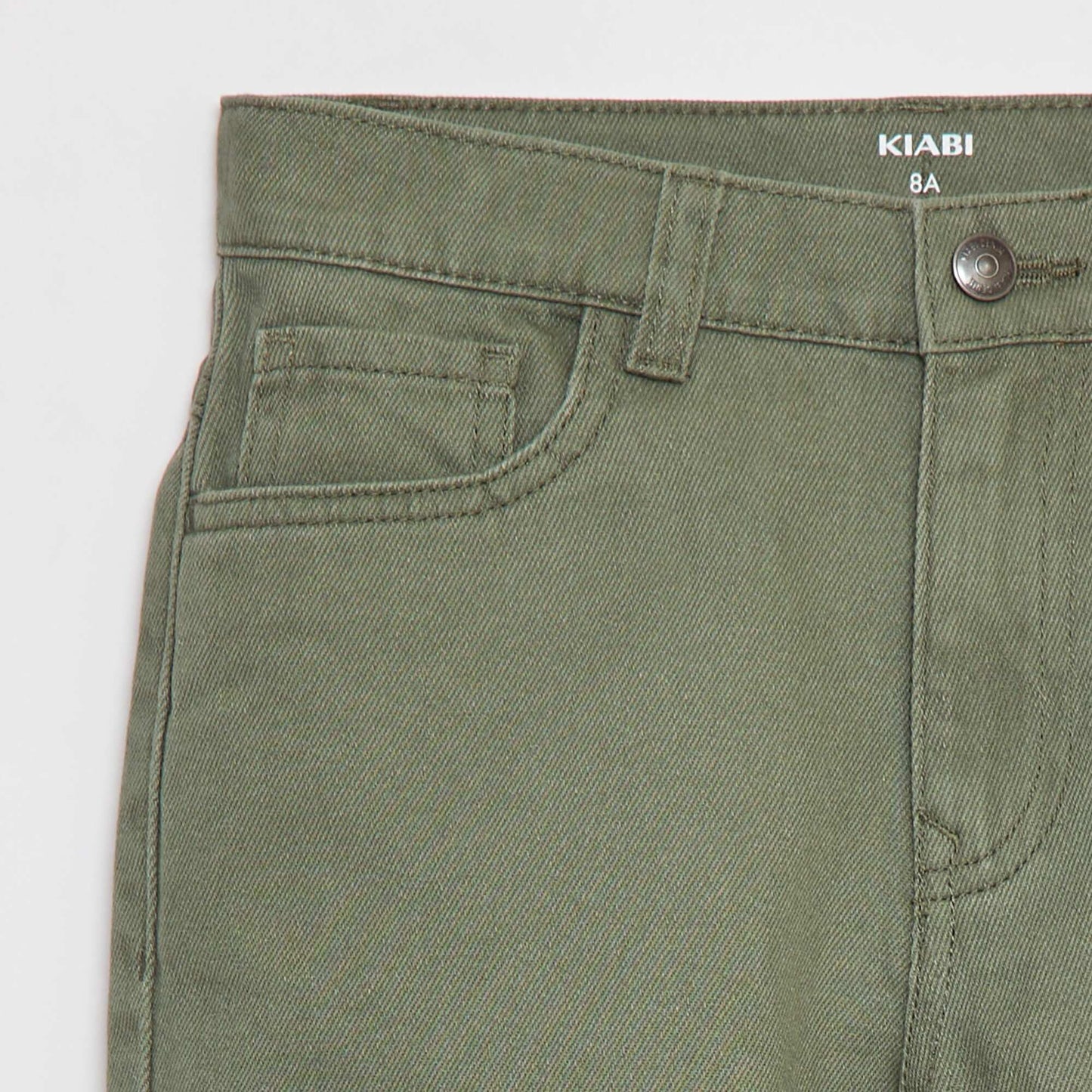 Loose-fit twill Bermuda shorts GREEN
