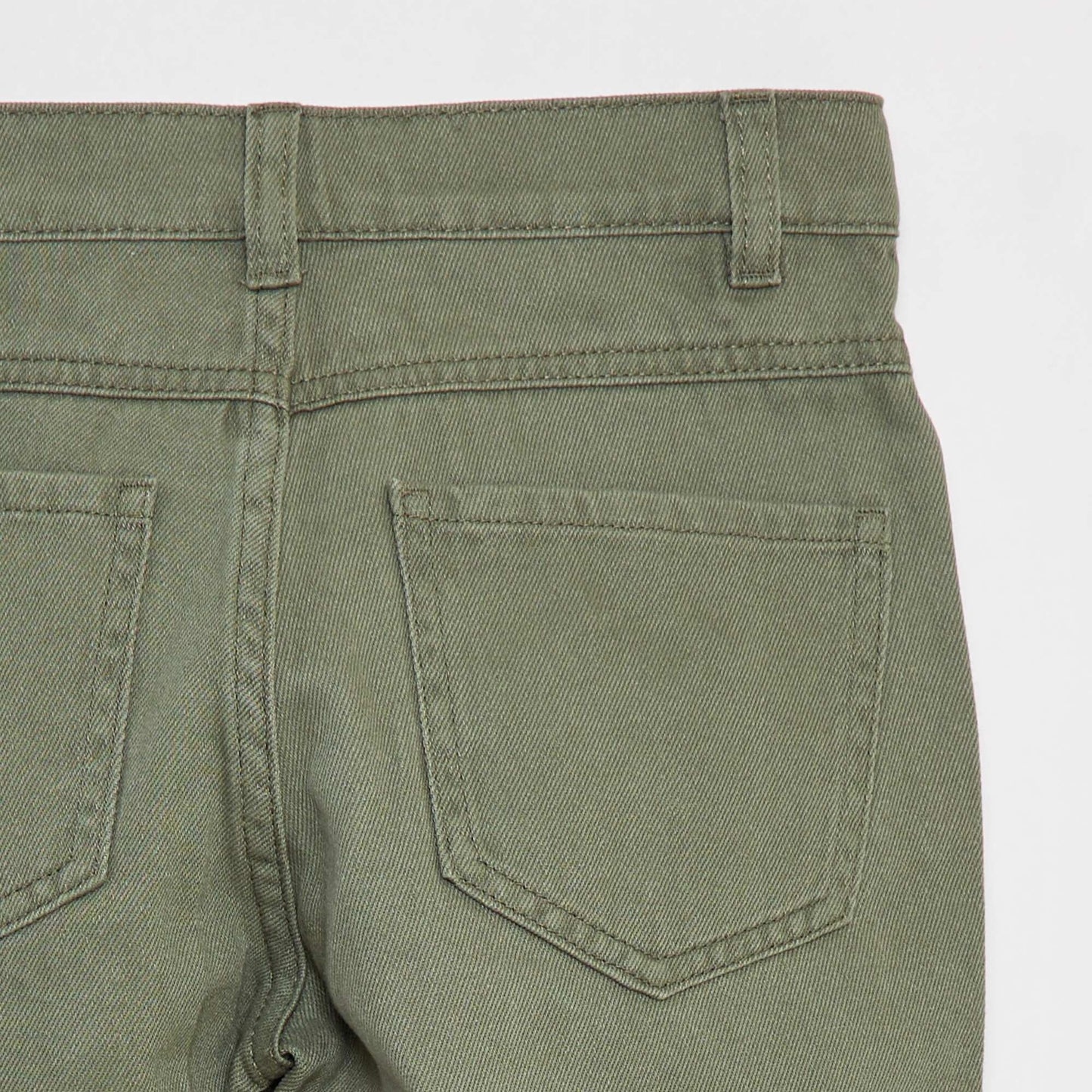 Loose-fit twill Bermuda shorts GREEN