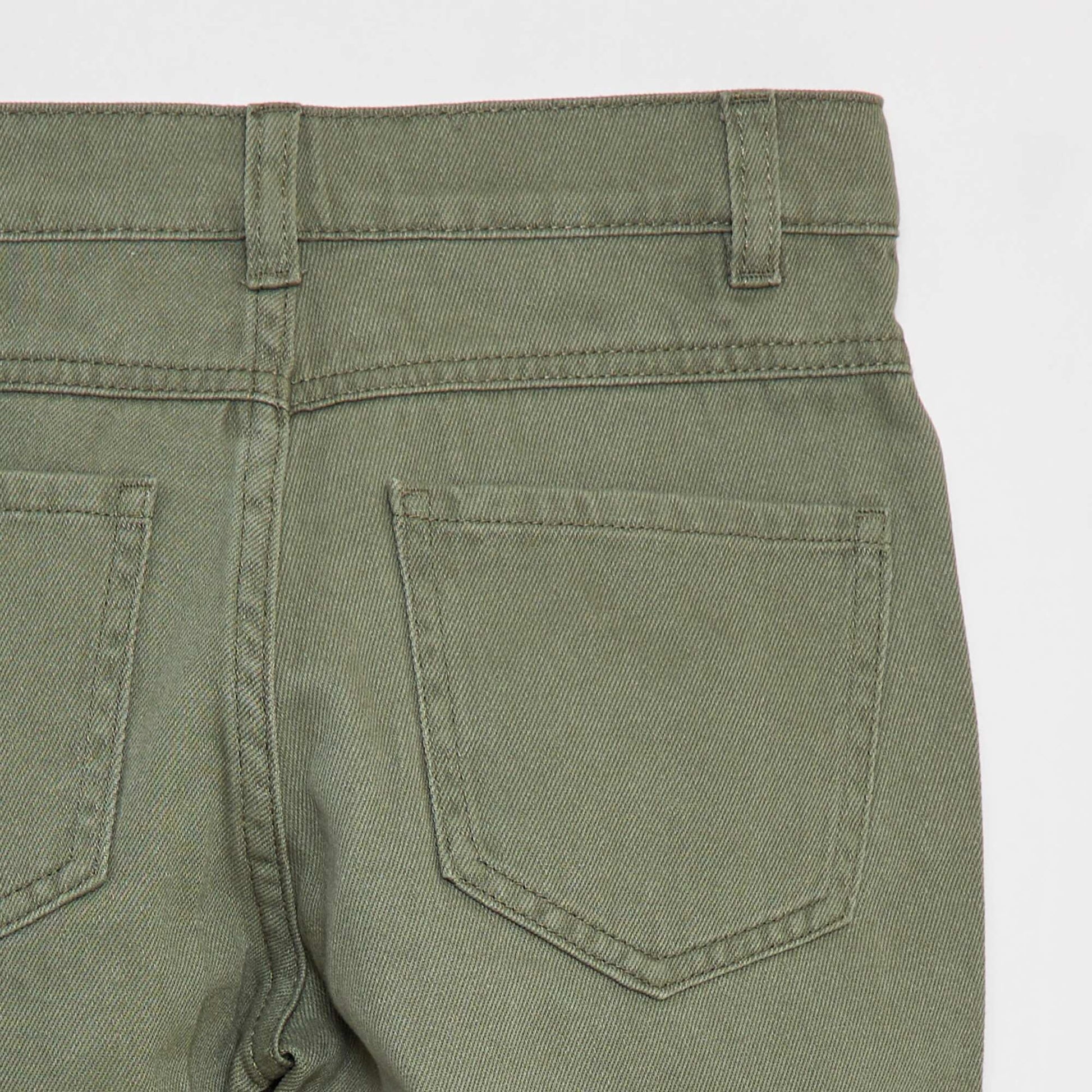Loose-fit twill Bermuda shorts GREEN