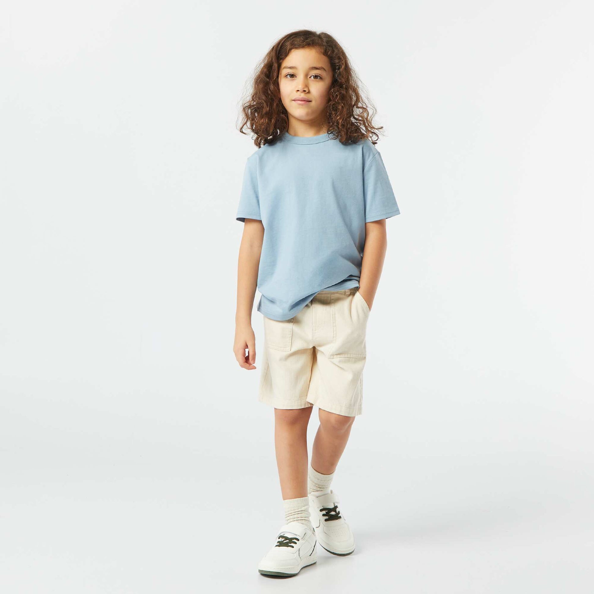 Twill Bermuda shorts WHITE