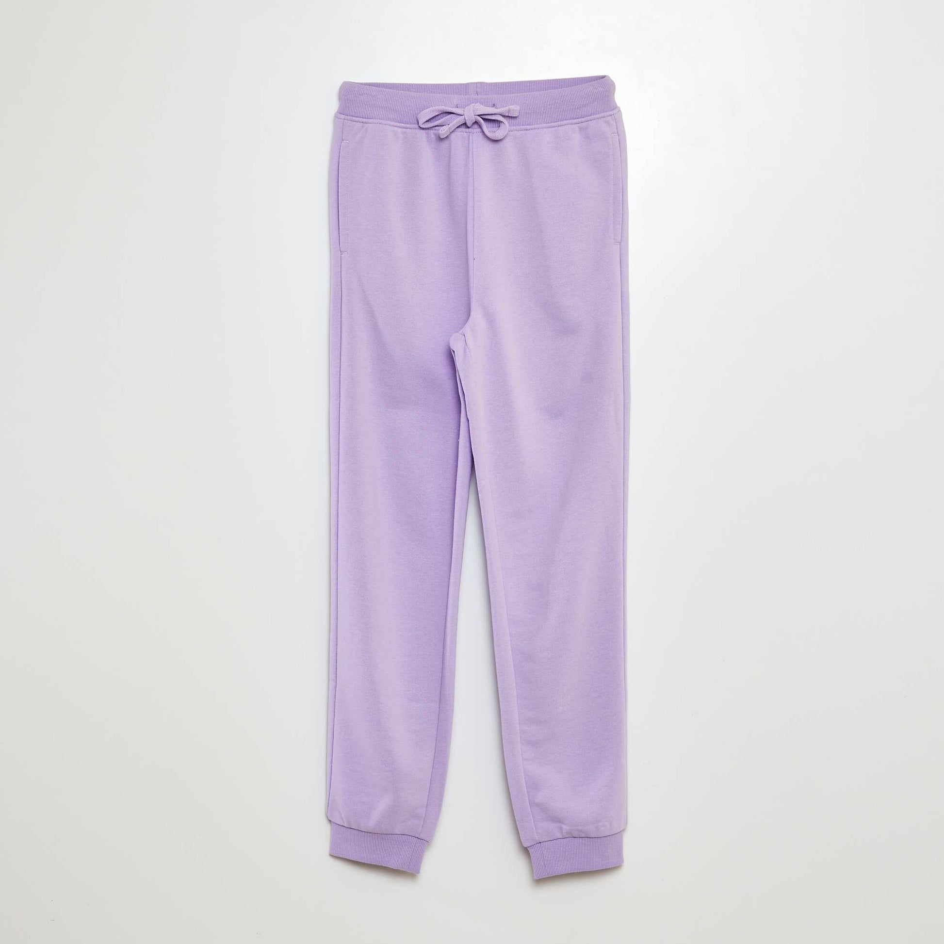 Plain lightweight sweatshirt fabric joggers PURPLE