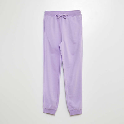 Plain lightweight sweatshirt fabric joggers PURPLE