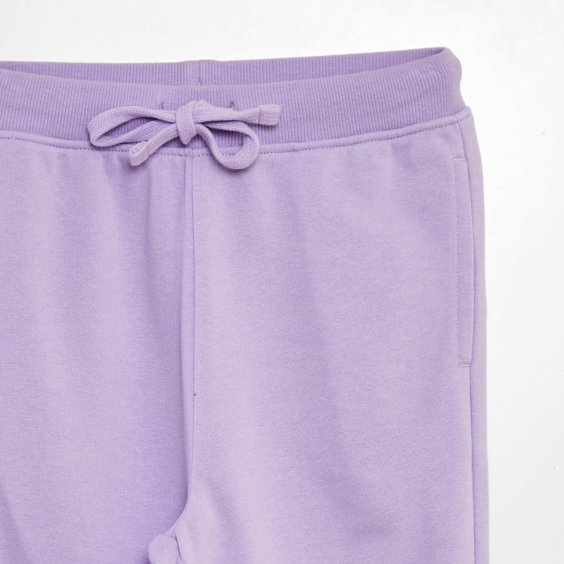 Plain lightweight sweatshirt fabric joggers PURPLE