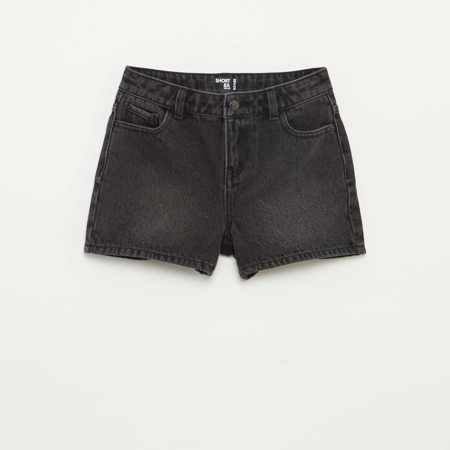 Denim shorts BLACK