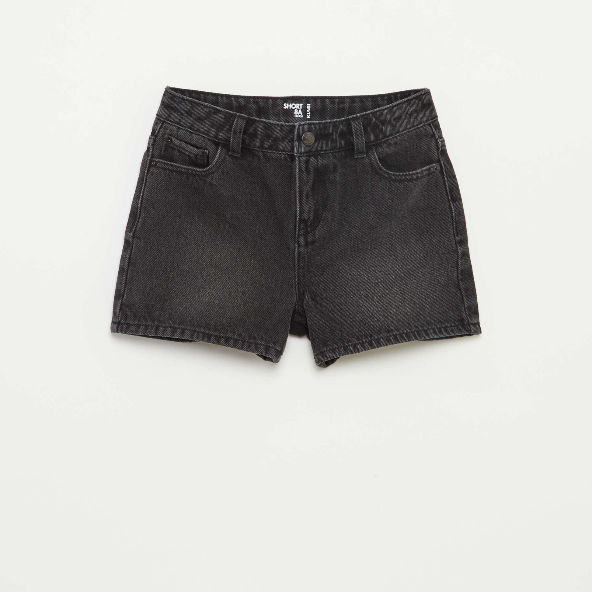Denim shorts BLACK