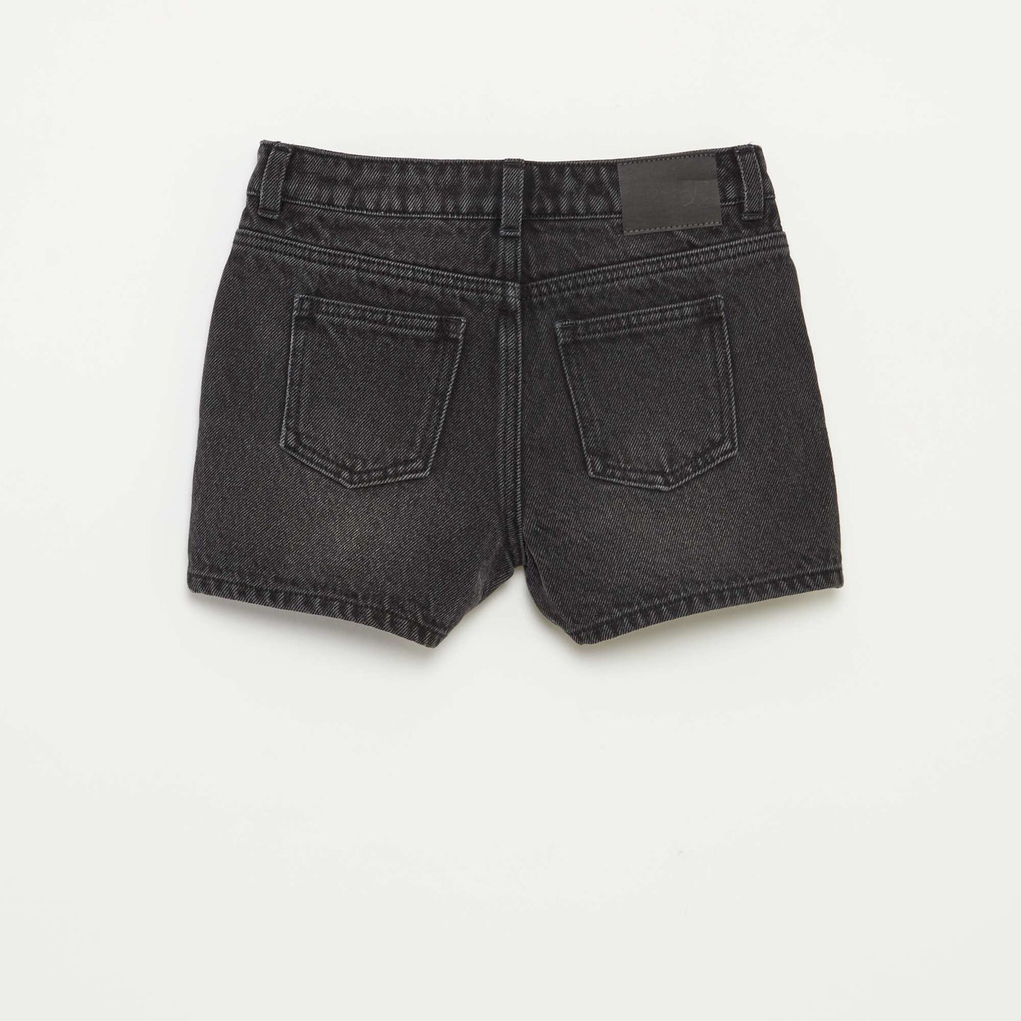 Denim shorts BLACK