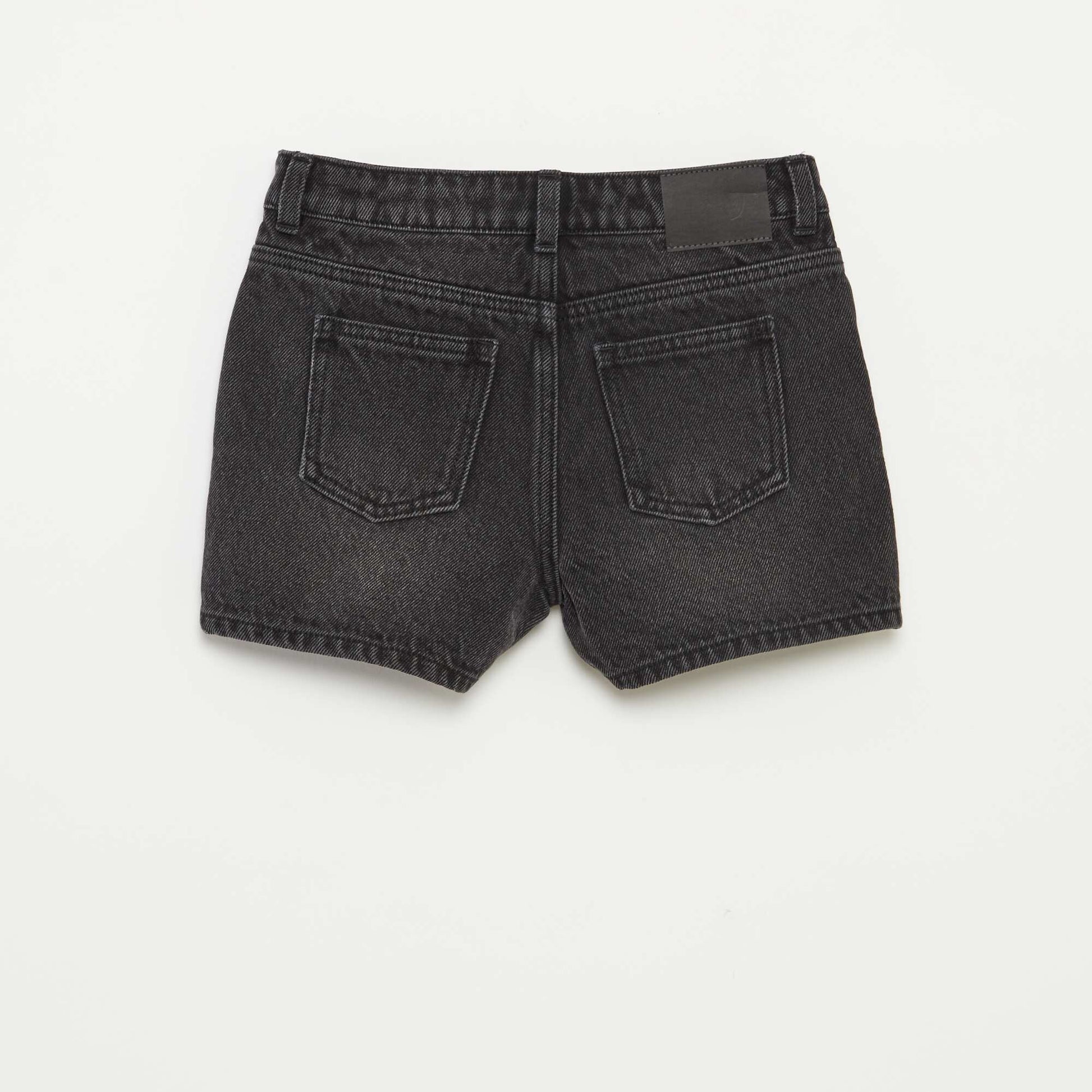 Denim shorts BLACK