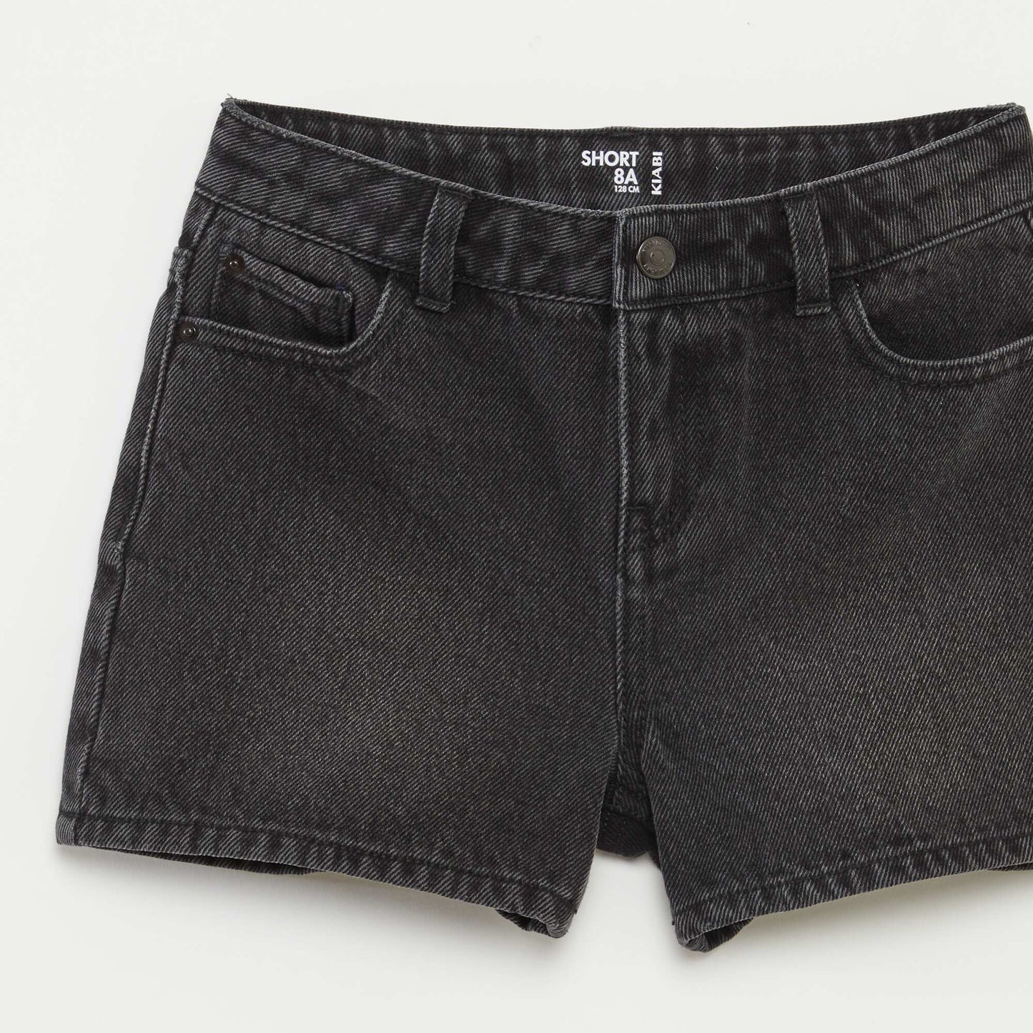 Denim shorts BLACK