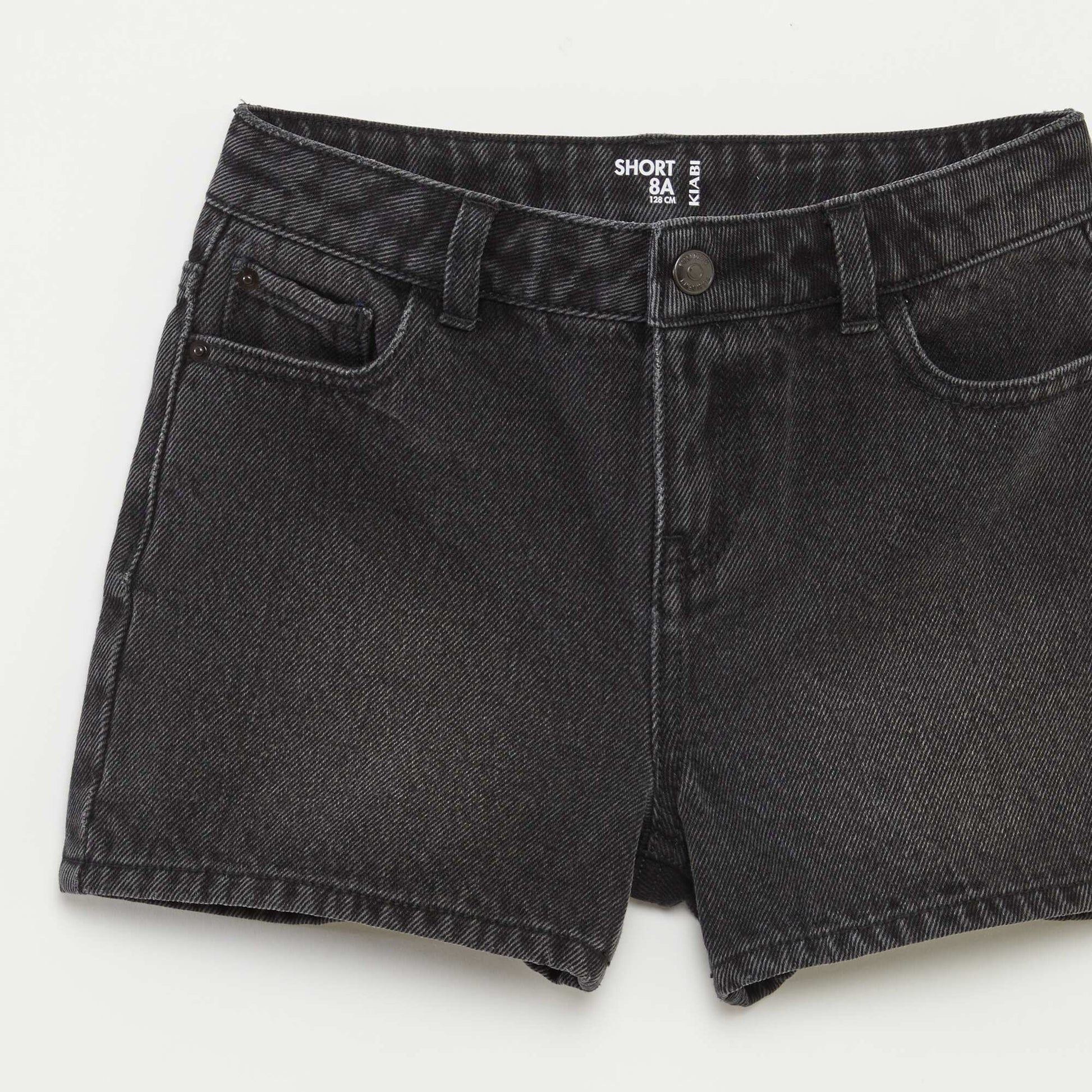 Denim shorts BLACK
