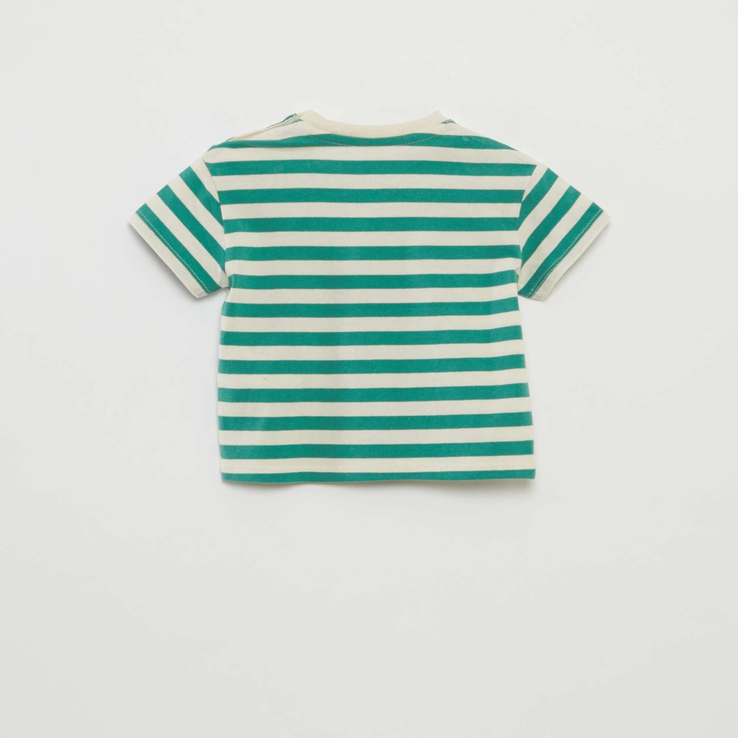 Short-sleeved striped jersey T-shirt WHITE