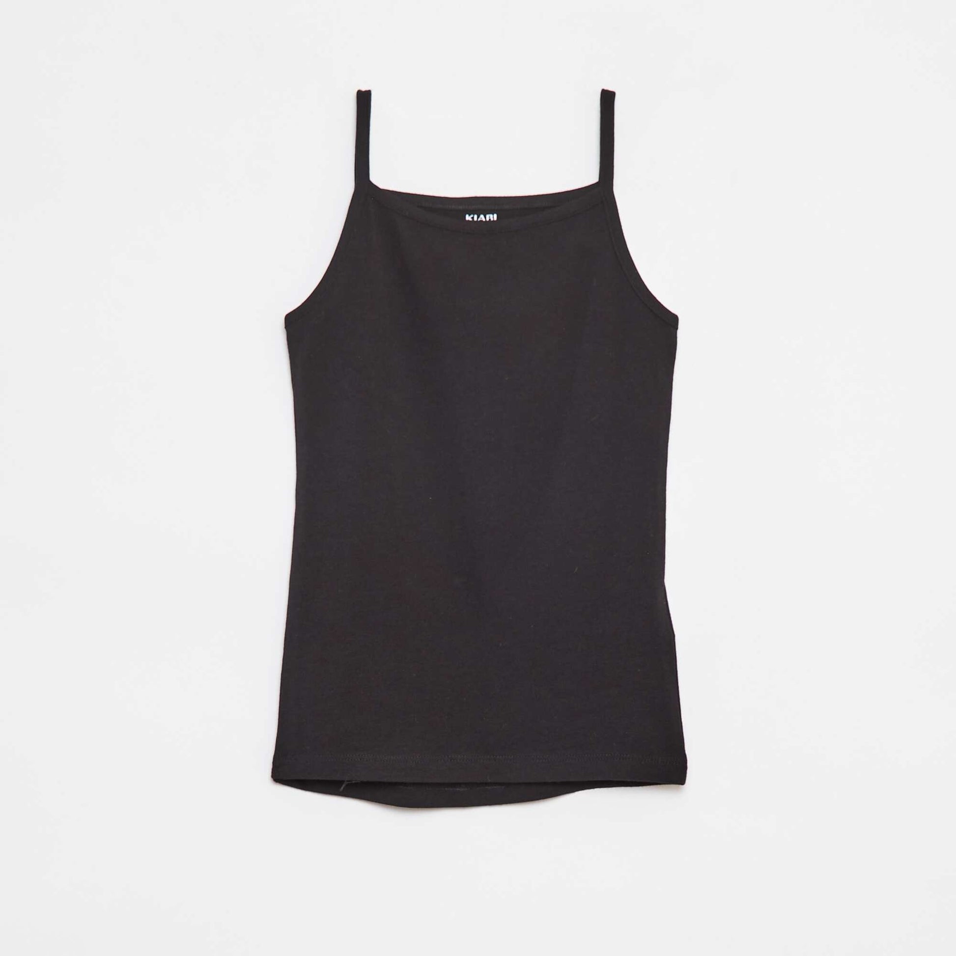 Pack of 2 Stretch Cotton Tank Tops GREEN