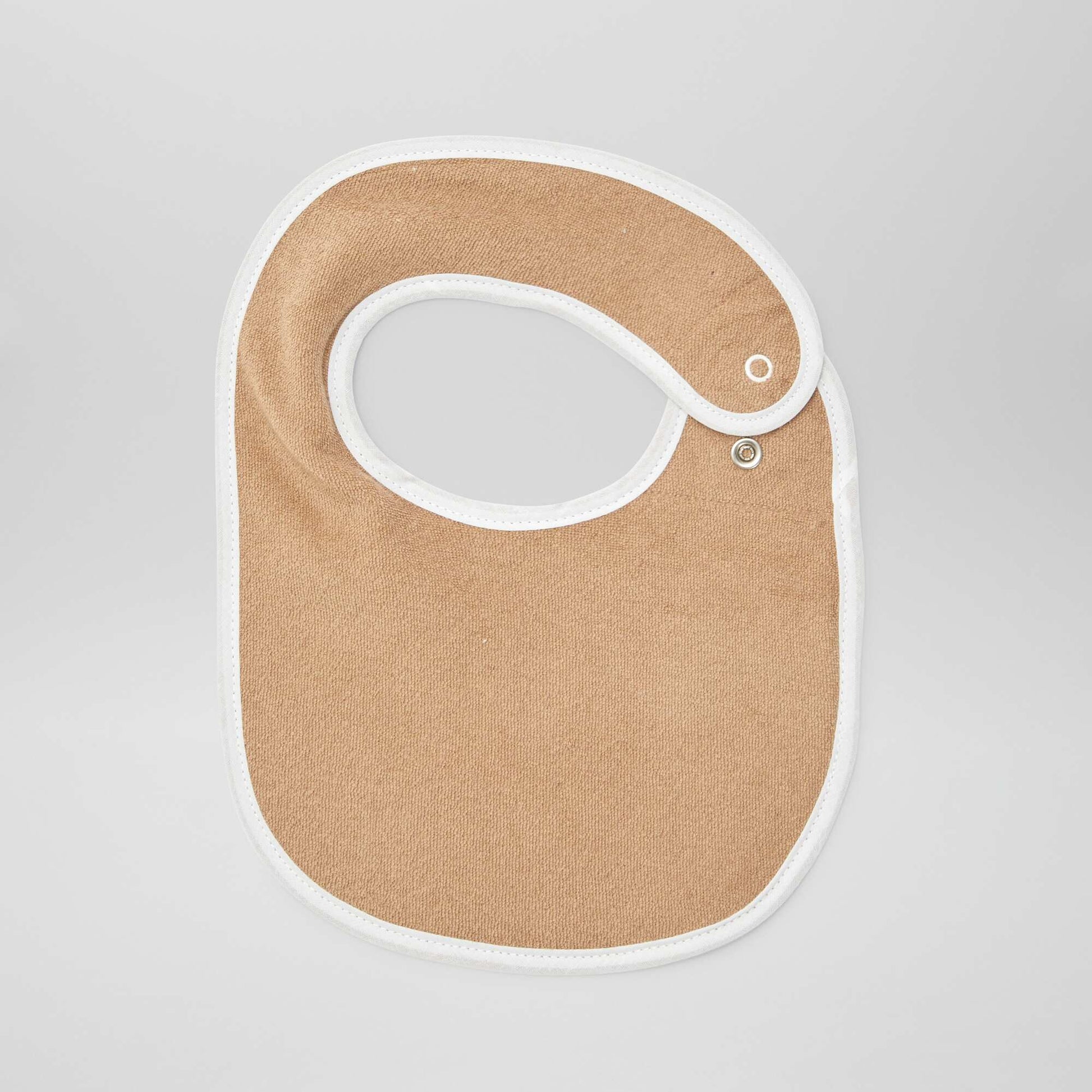 5 Fun Print Bibs with Snap Closures BROWN