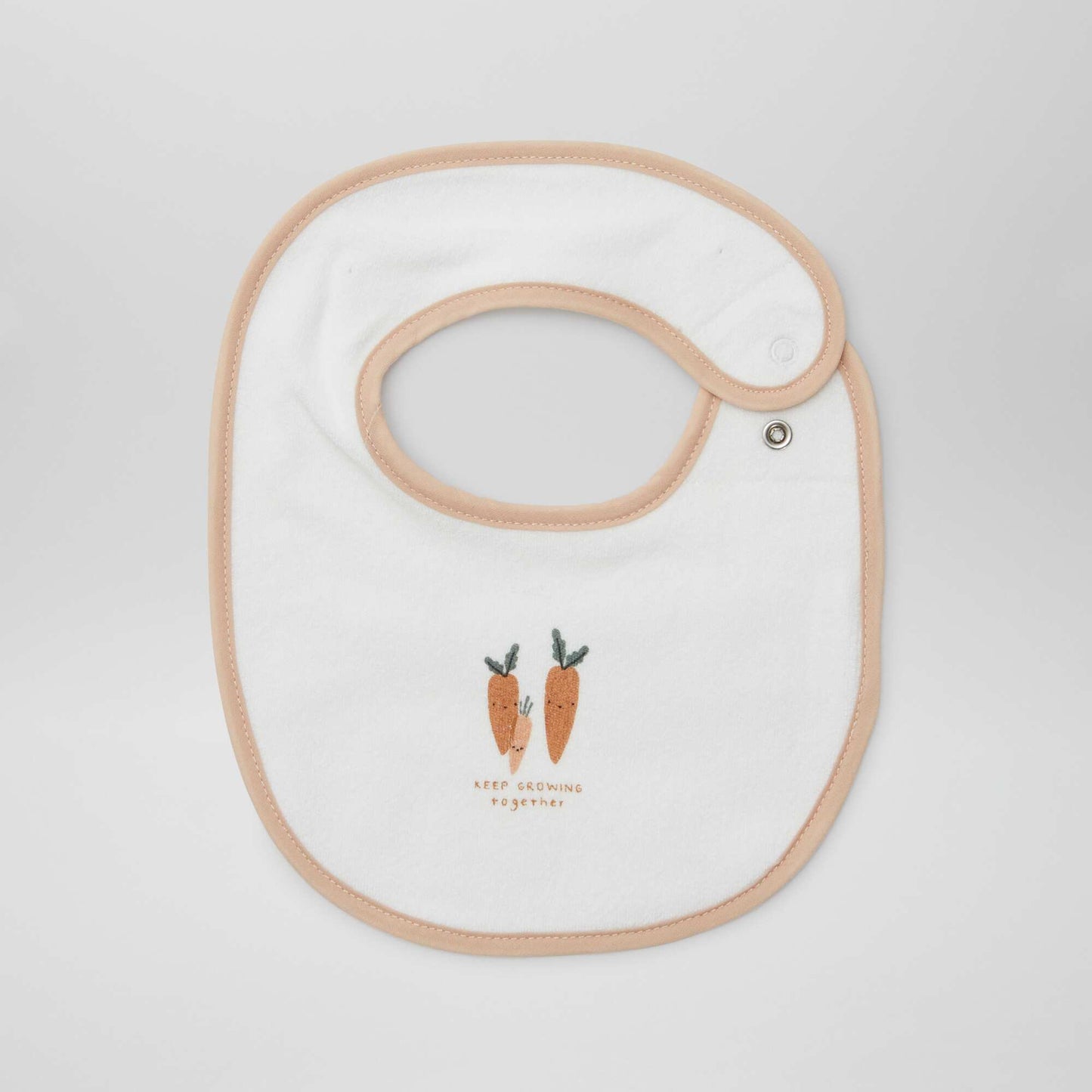 5 Fun Print Bibs with Snap Closures BROWN