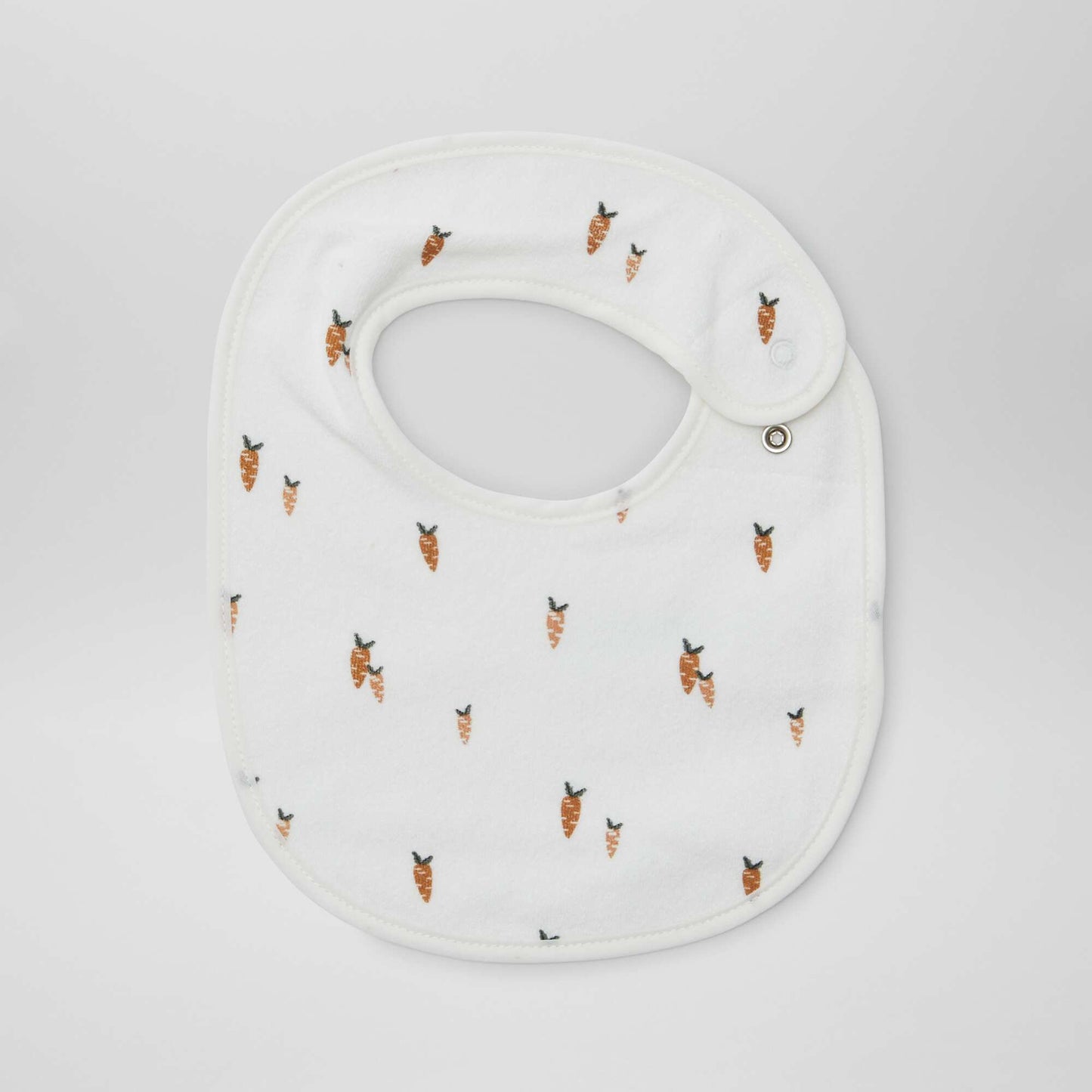5 Fun Print Bibs with Snap Closures BROWN