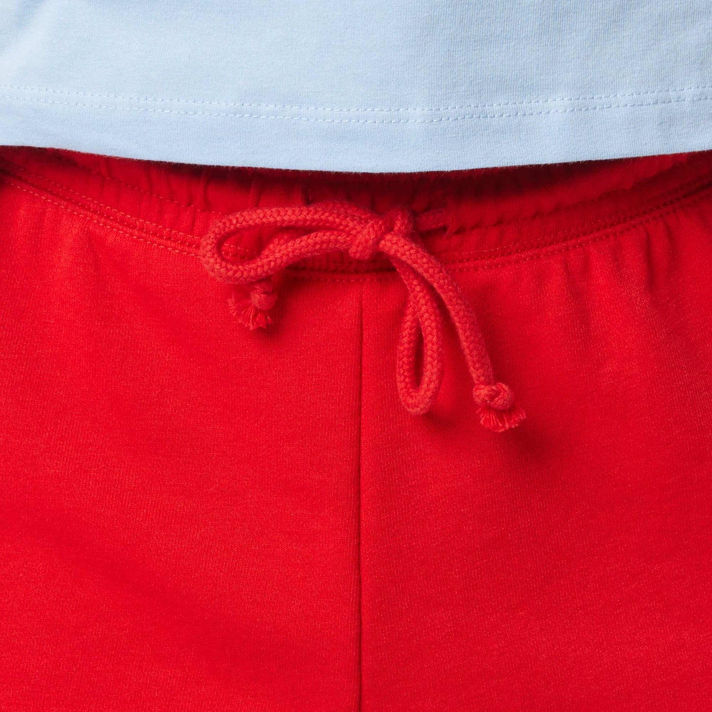 Plain lightweight sweatshirt fabric short shorts RED