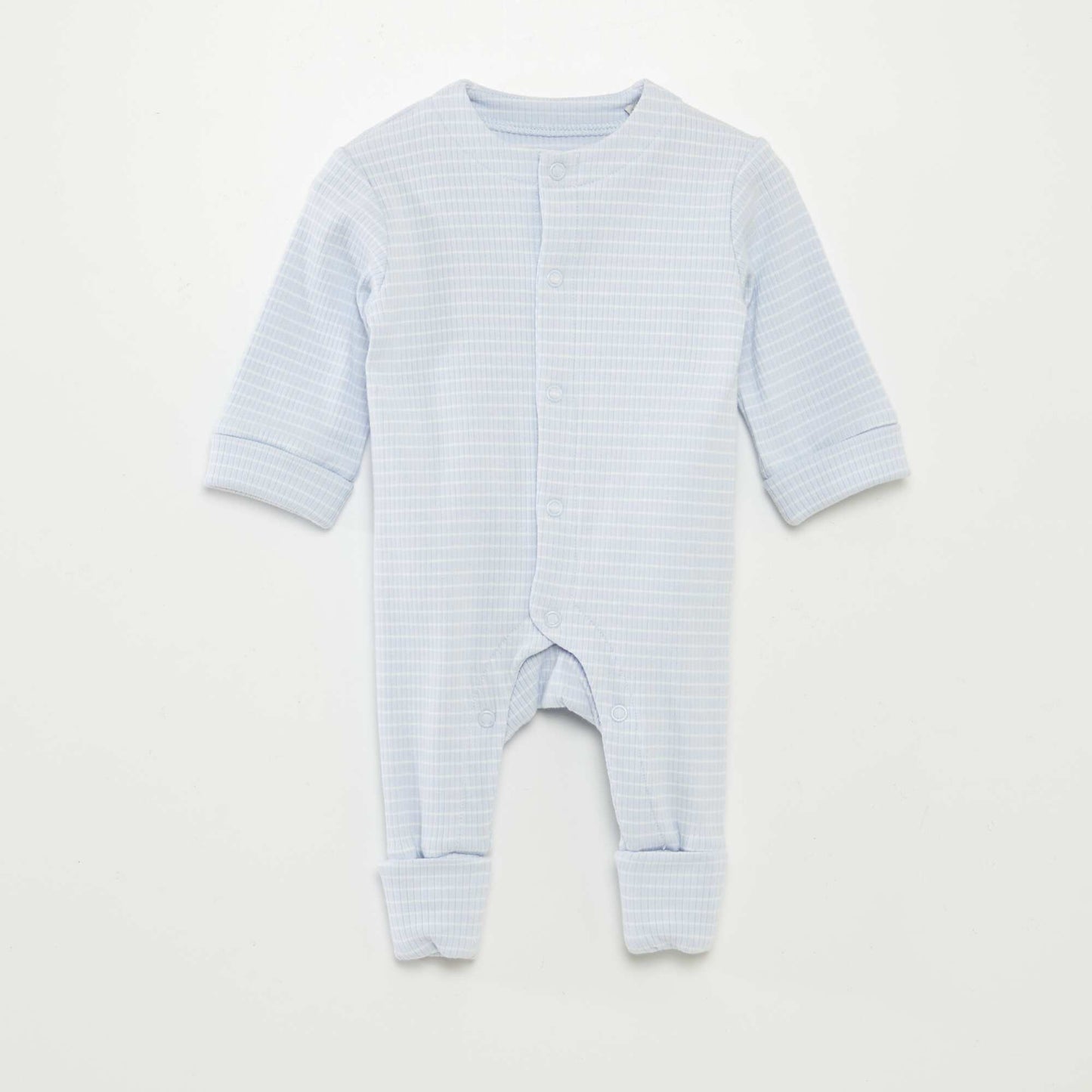 Striped Grow-With-Me Sleepsuit BLUE